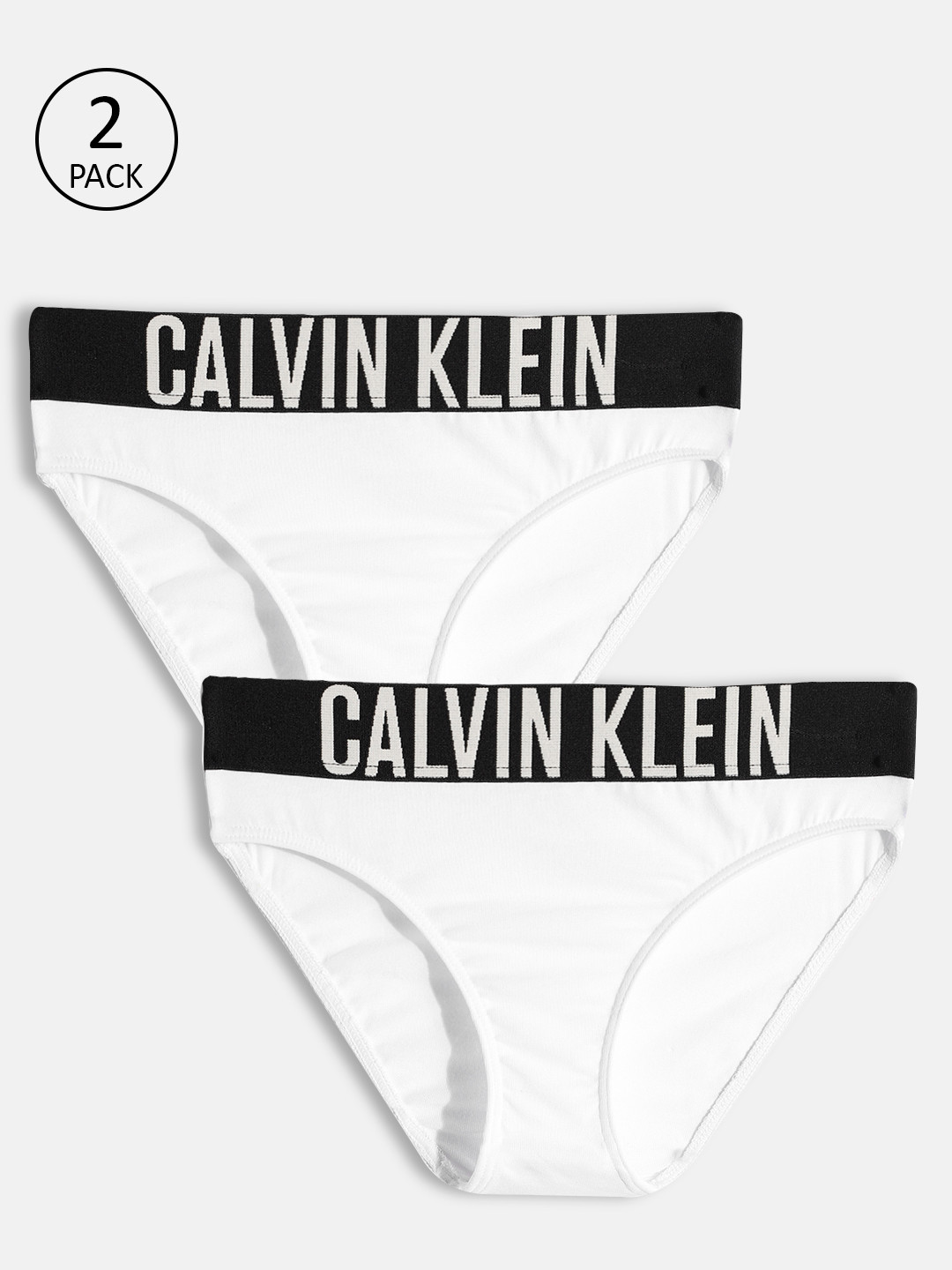 

Calvin Klein Underwear Girls Pack of 2 Bikini Briefs, White