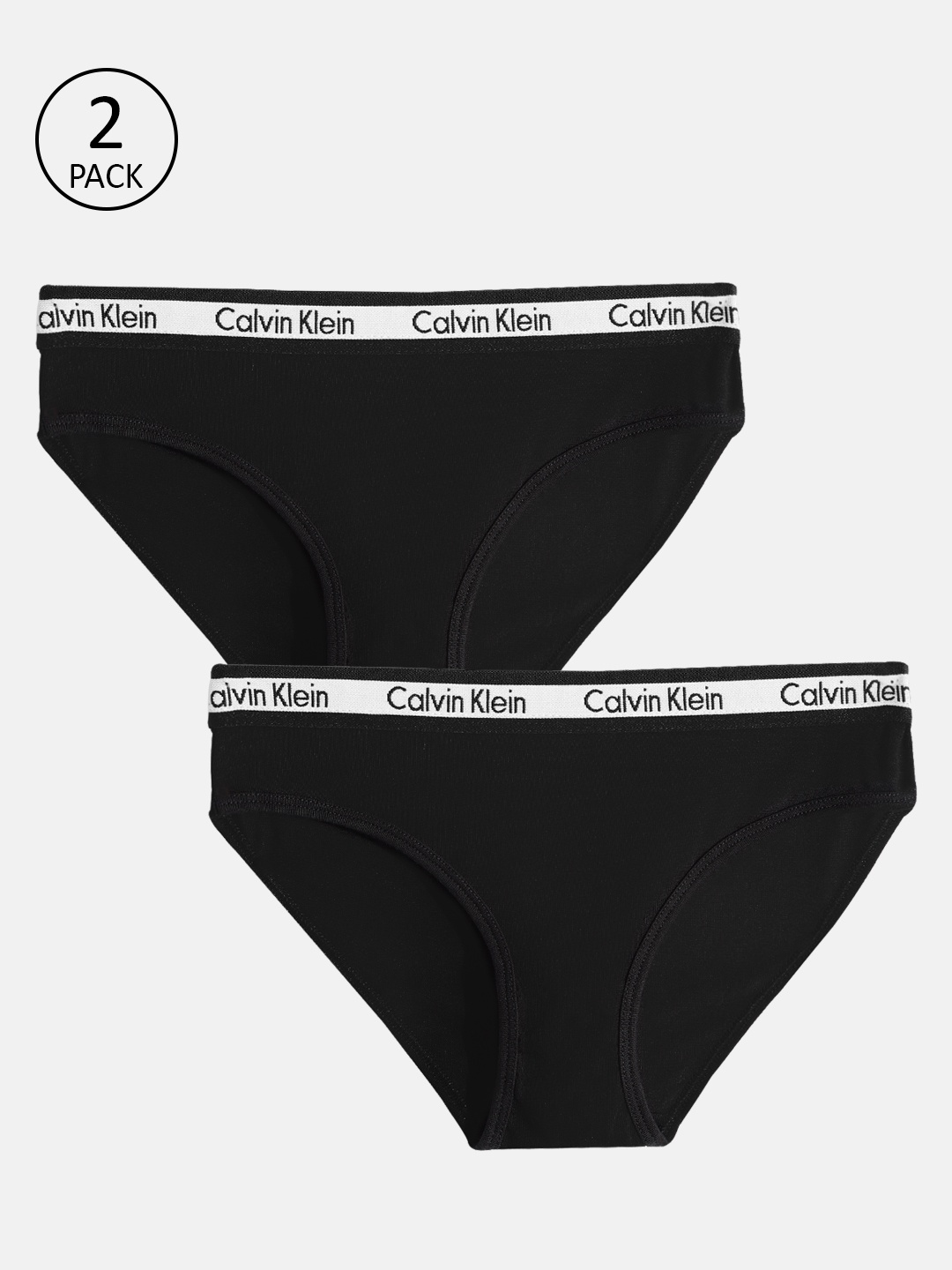 

Calvin Klein Underwear Girls Pack of 2 Bikini Briefs, Black