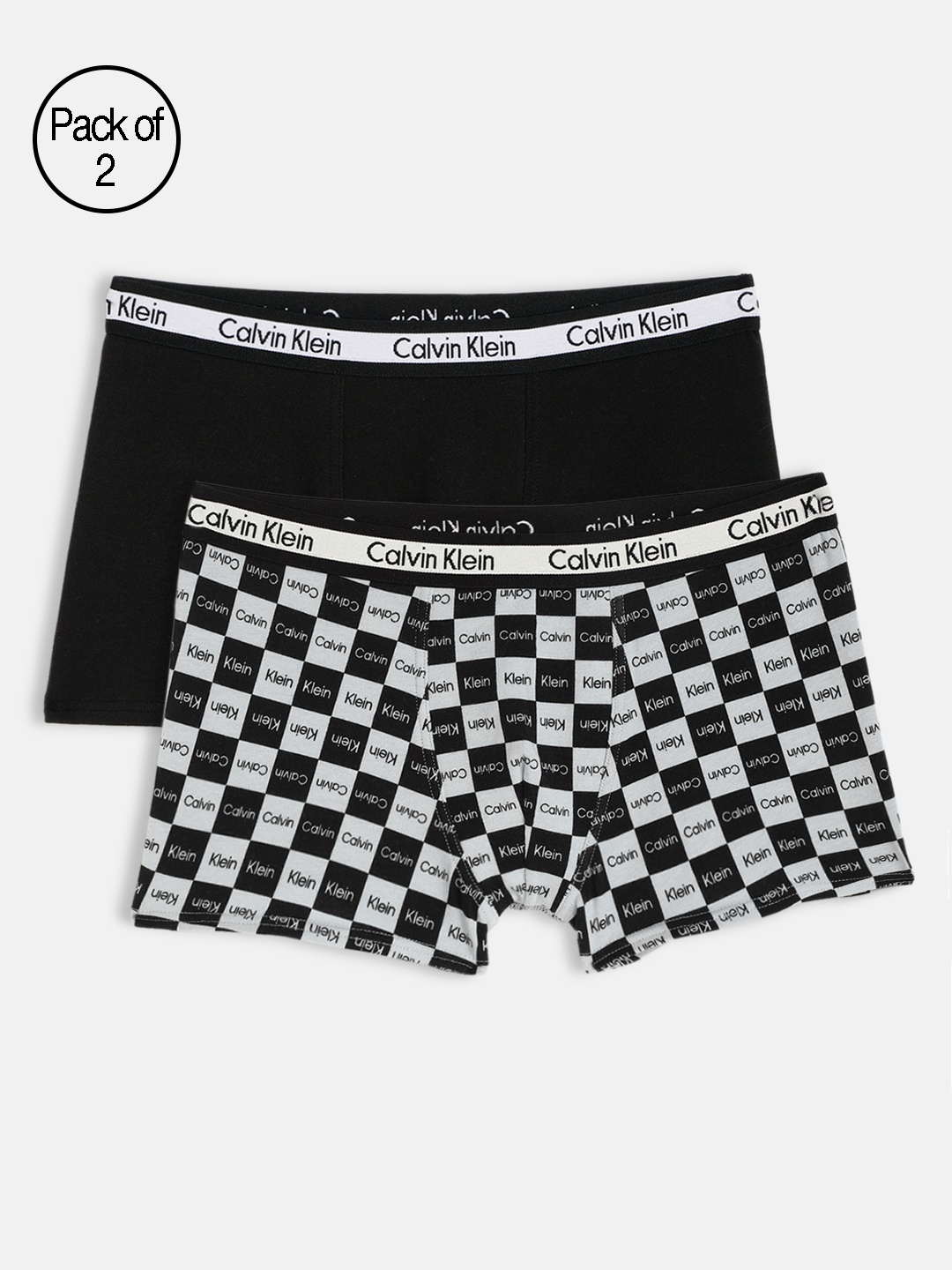 

Calvin Klein Underwear Boys Pack of 2 Trunks B7003820SB, Black