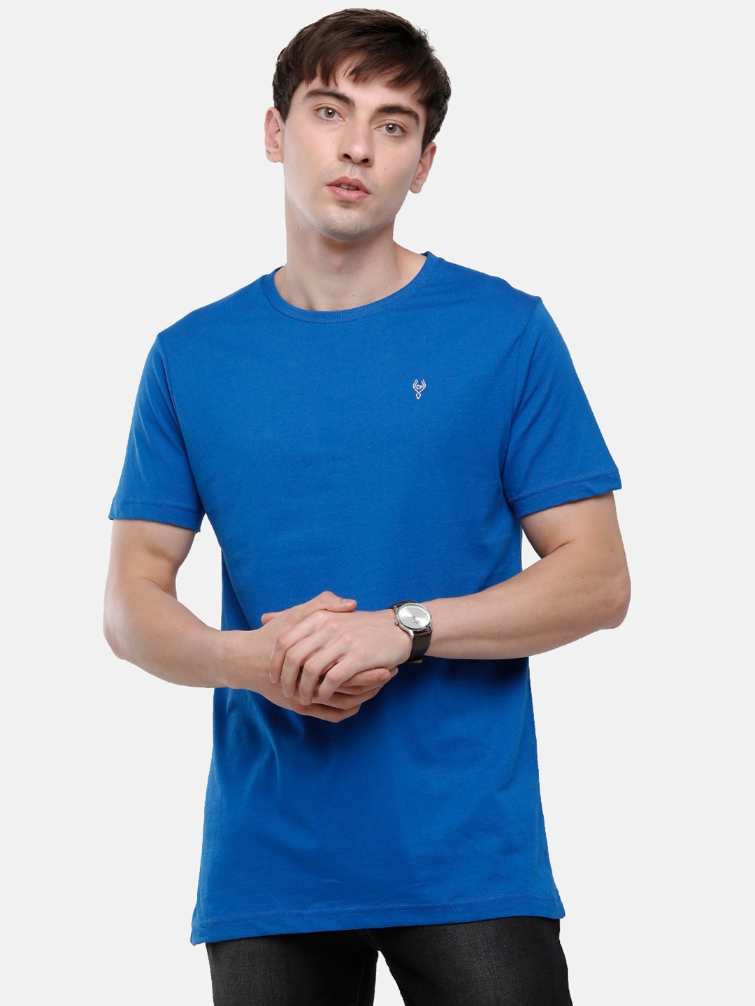 

Classic Polo Men Blue Pure Cotton Slim Fit T-shirt