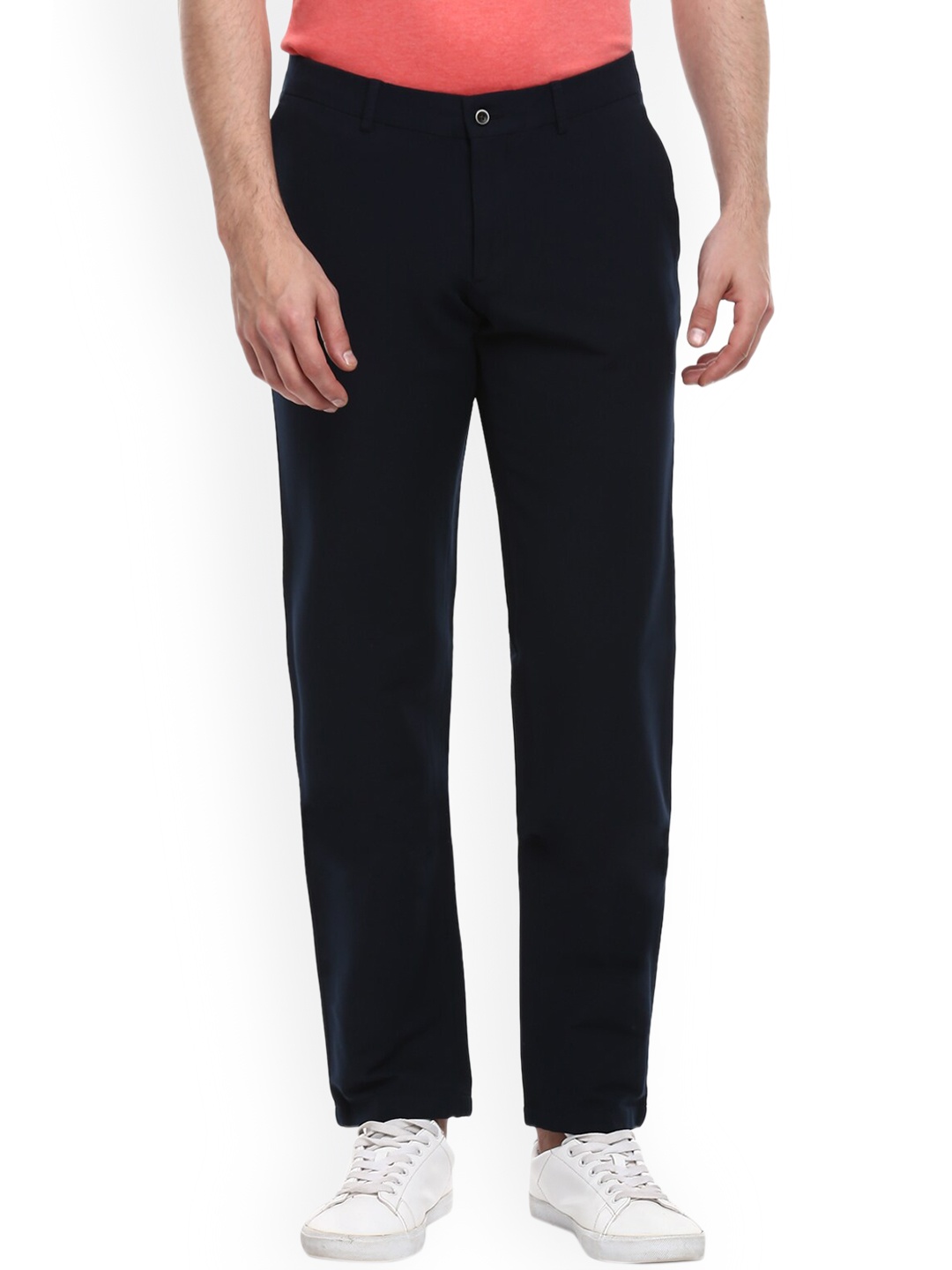 

Hiltl Men Navy Blue Cotton Trousers