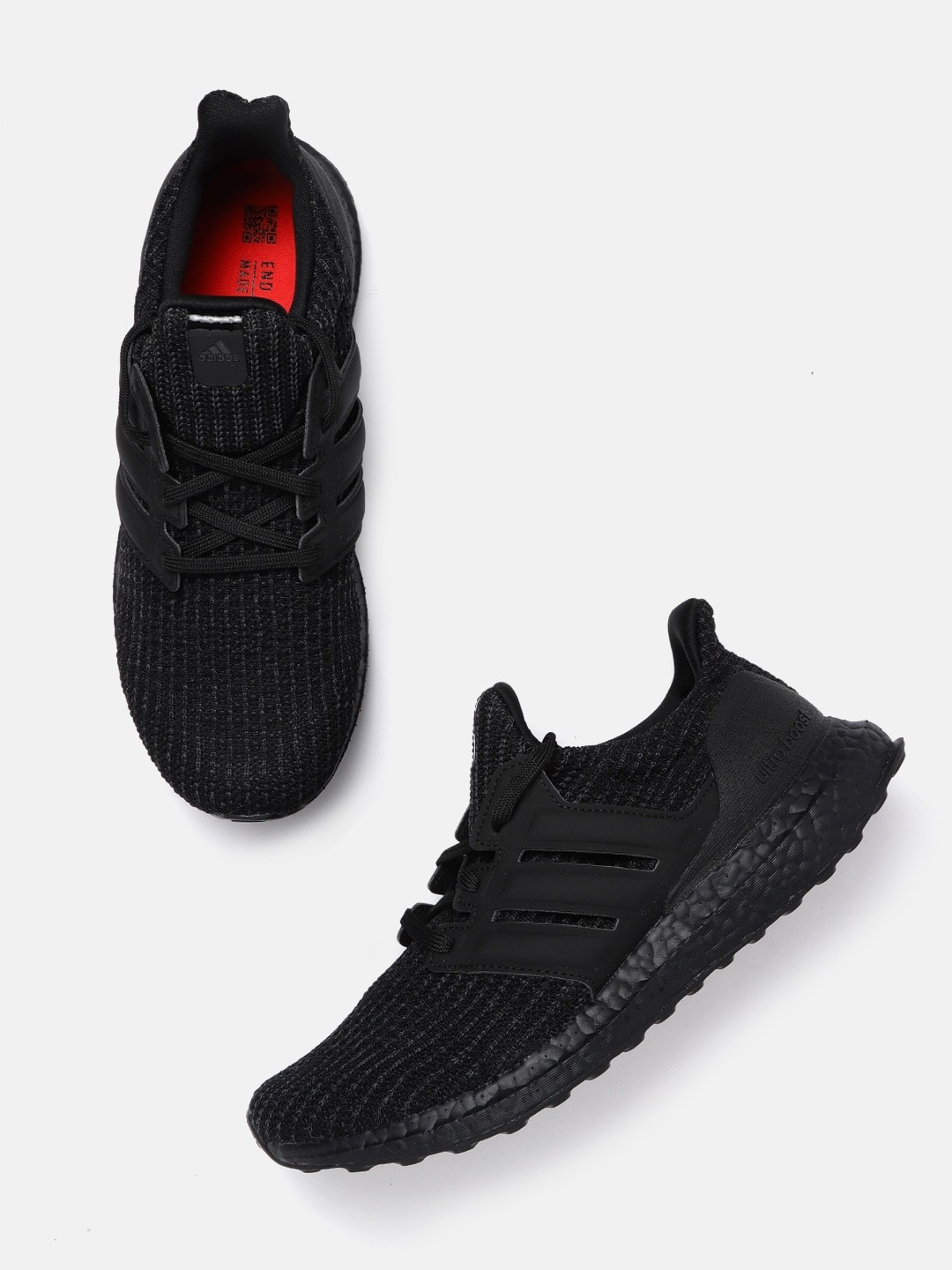 

ADIDAS Men Black Woven Design Ultraboost DNA Sustainable Running Shoes