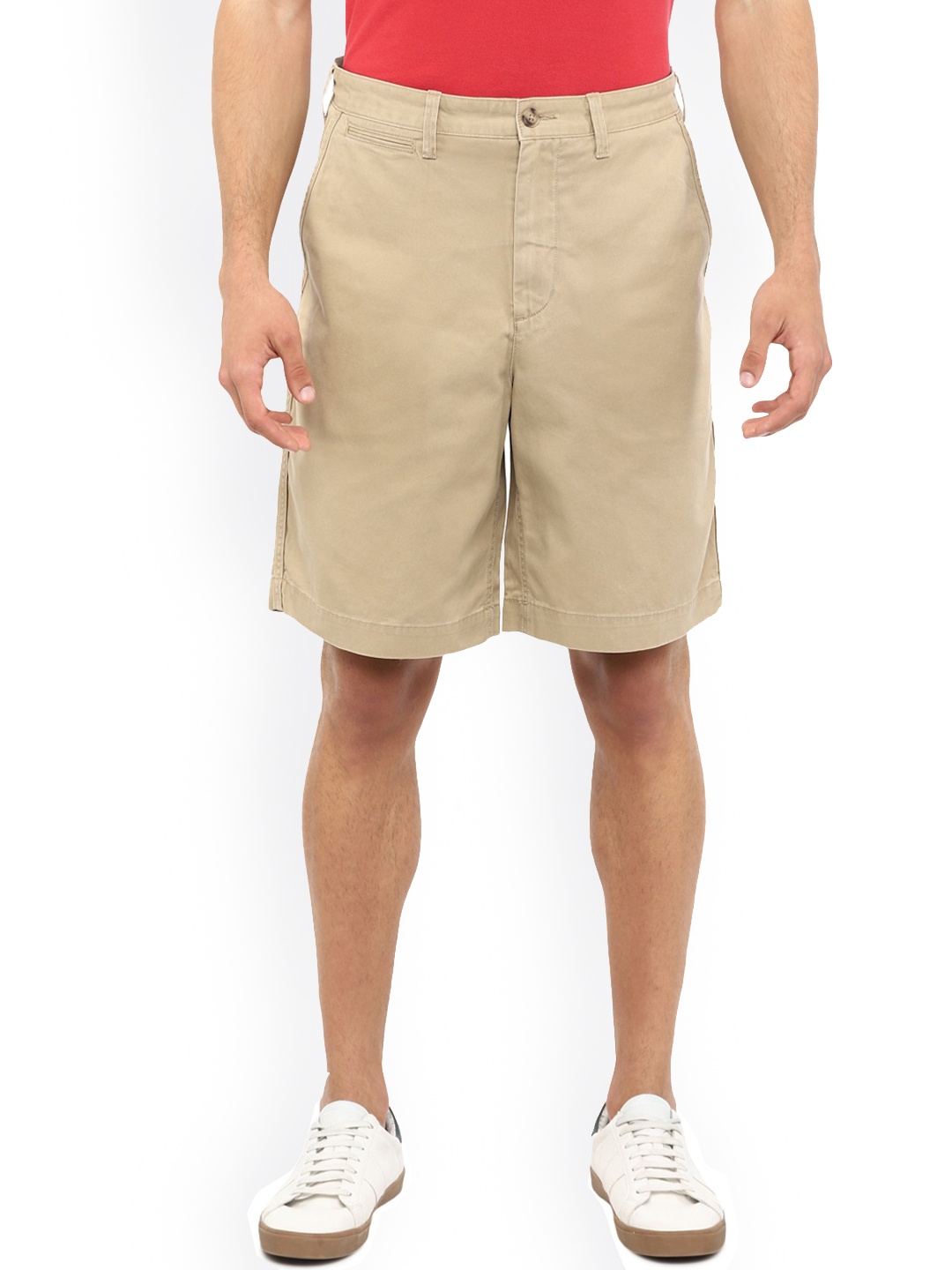 

Polo Ralph Lauren Men Cream-Coloured Pure Cotton Shorts
