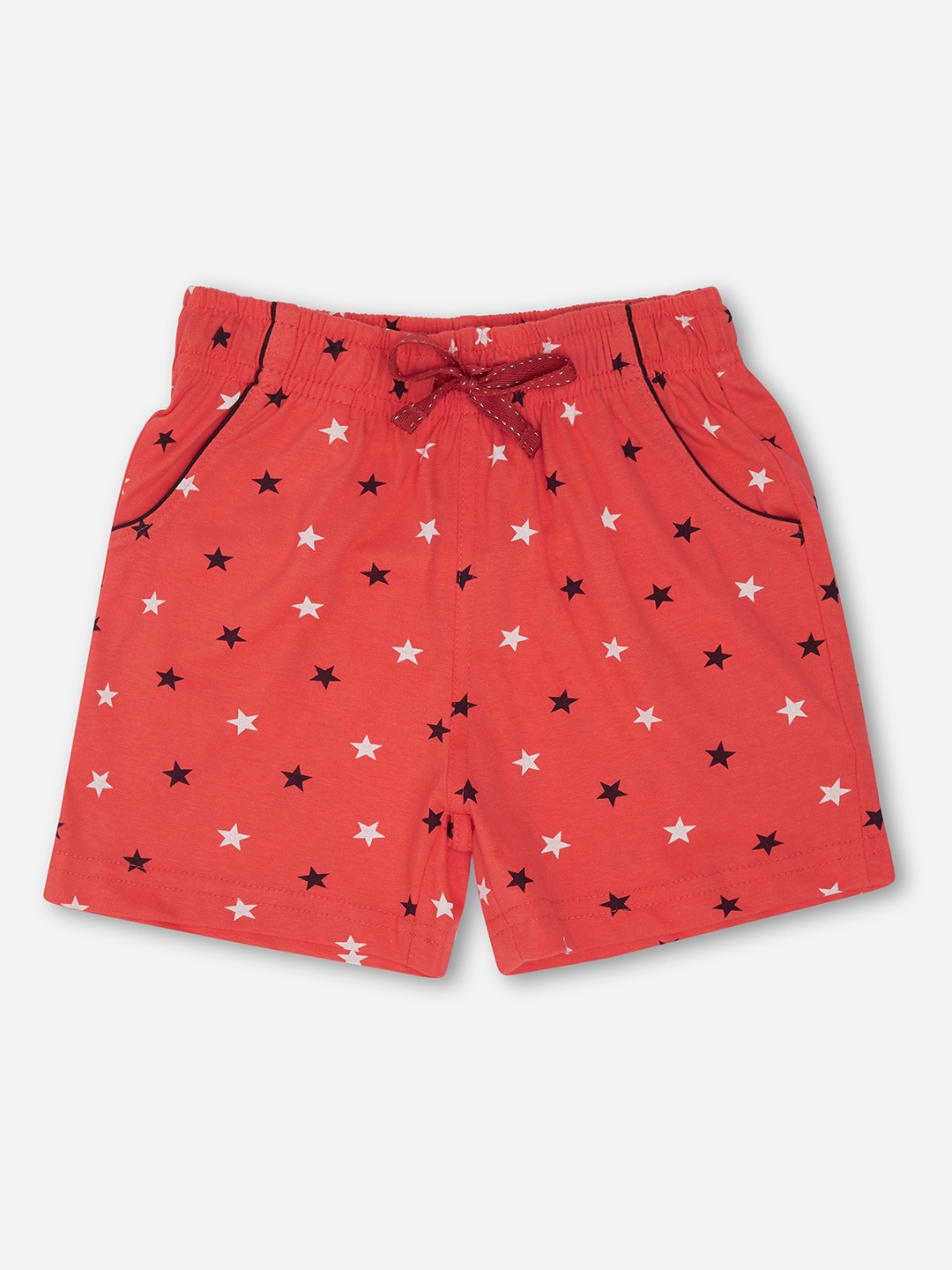 

Sweet Dreams Girls Red Stars Printed Shorts