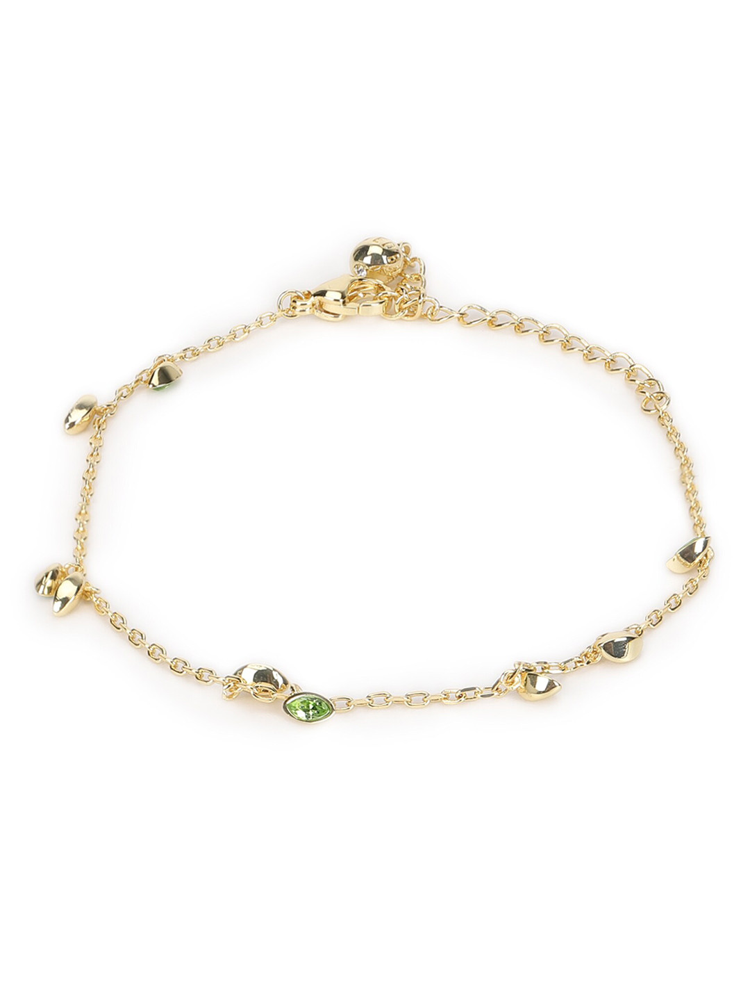 

Ted Baker Gold-Plated Stone-Studded Charm Bracelet, Green