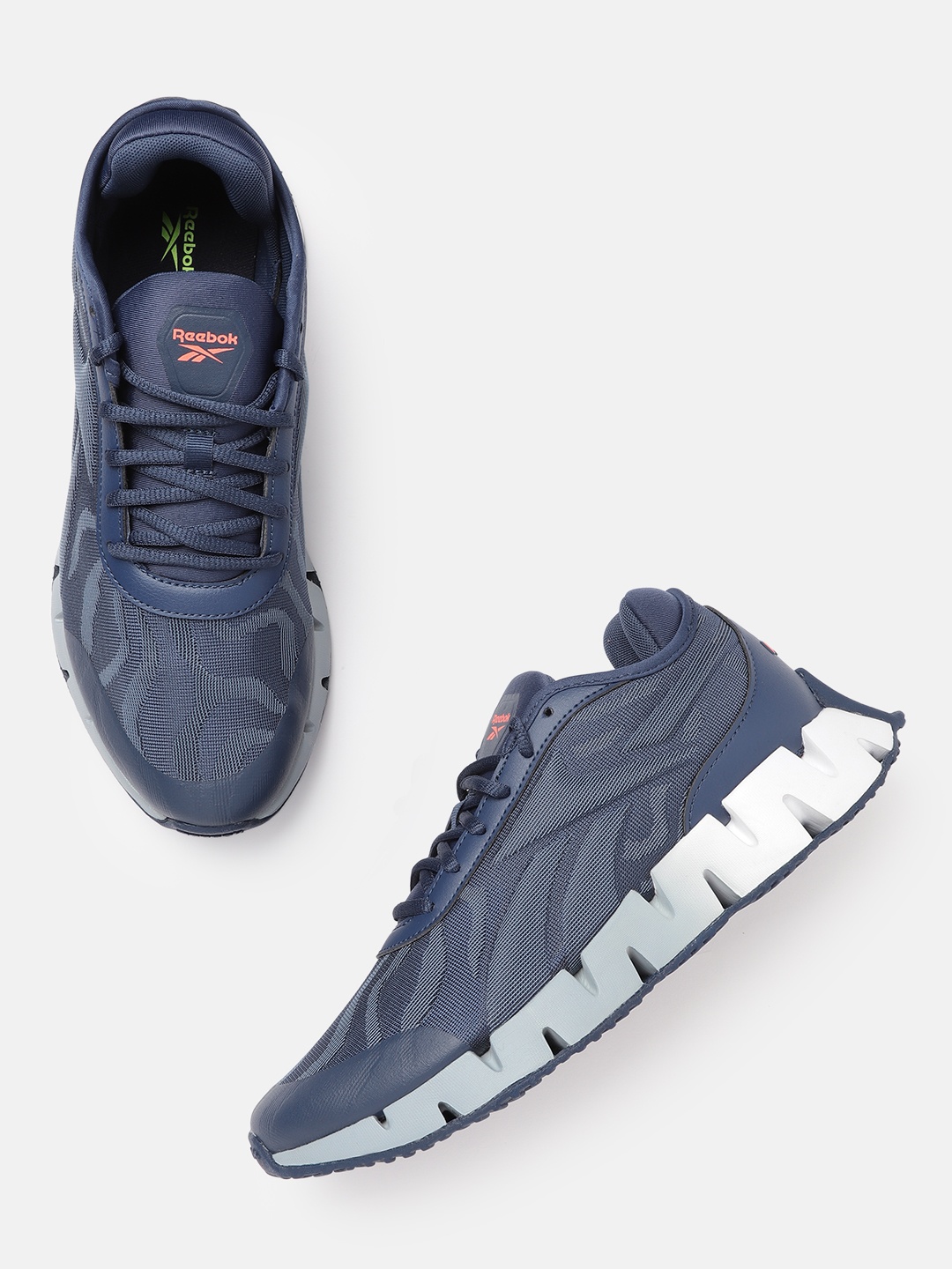 

Reebok Men Blue & Grey Zig Dynamica 3.0 Ortholite Foam Sole Running Shoes