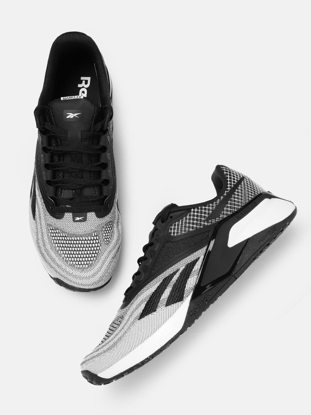 

Reebok Men Black & White Woven Design Nano X2 Training Shoes