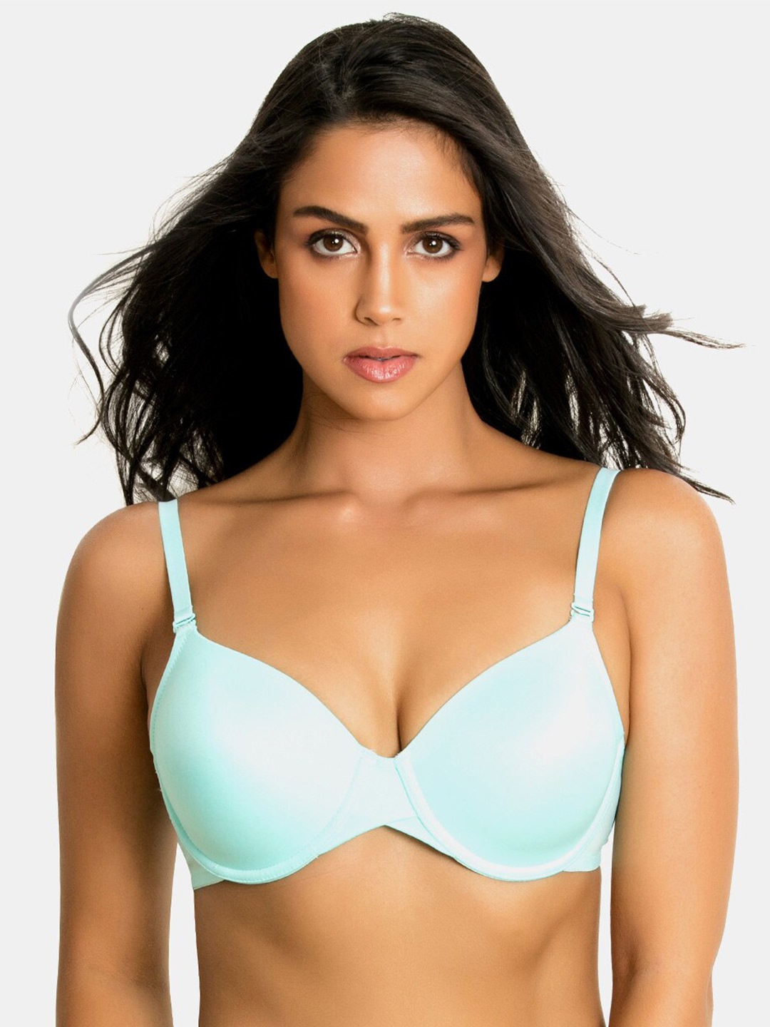 

Zivame Blue Bra Underwired Lightly Padded T-Shirt Bra