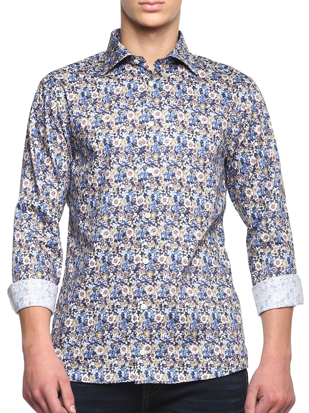 

Eton Men Blue Floral Printed Casual Shirt