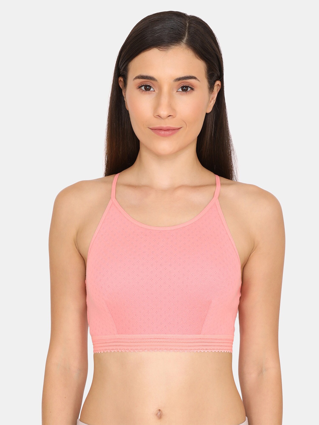 

Zivame Pink Pure Cotton Bralette Bra