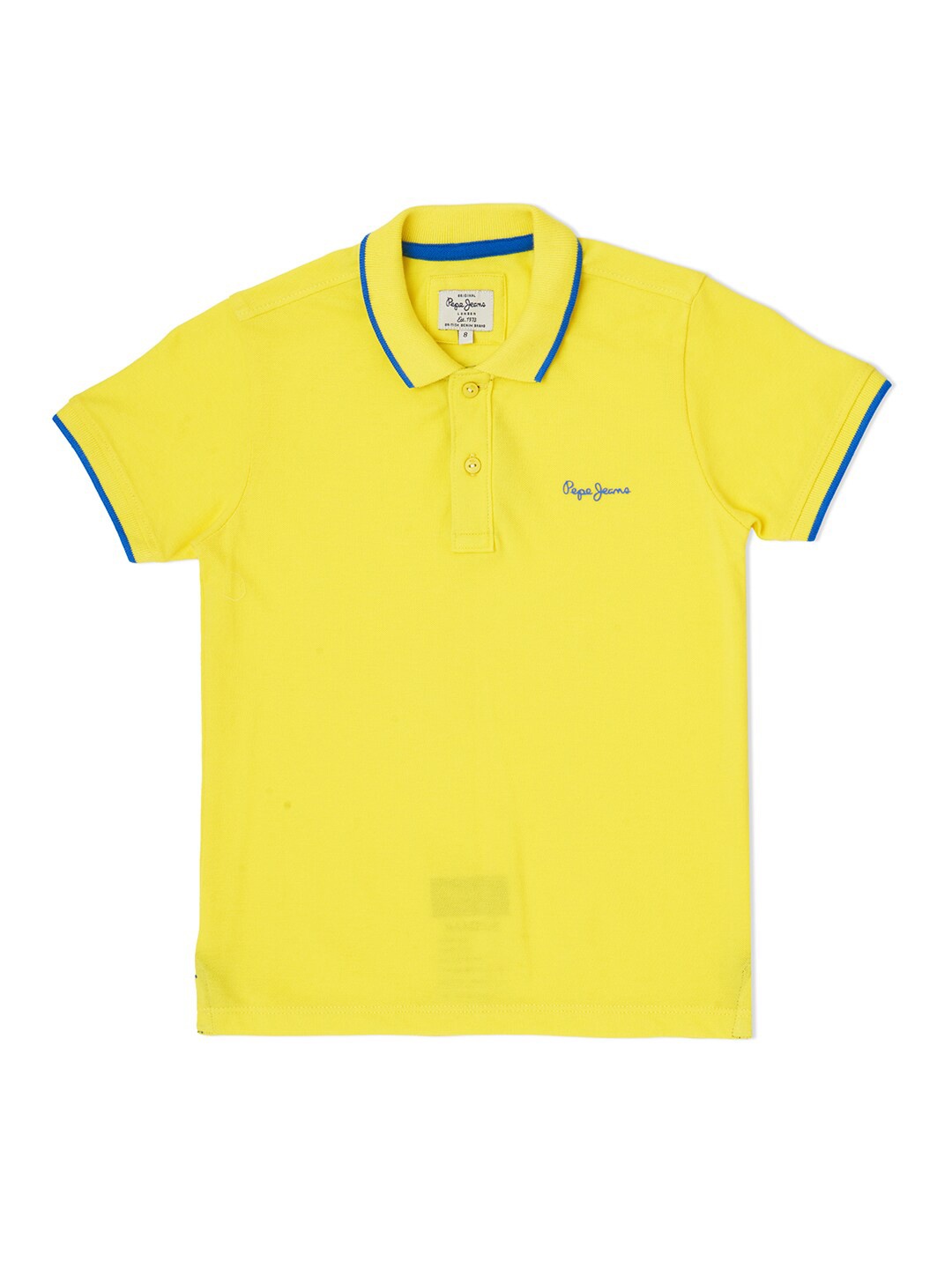 

Pepe Jeans Boys Yellow Polo Collar Pure Cotton T-shirt
