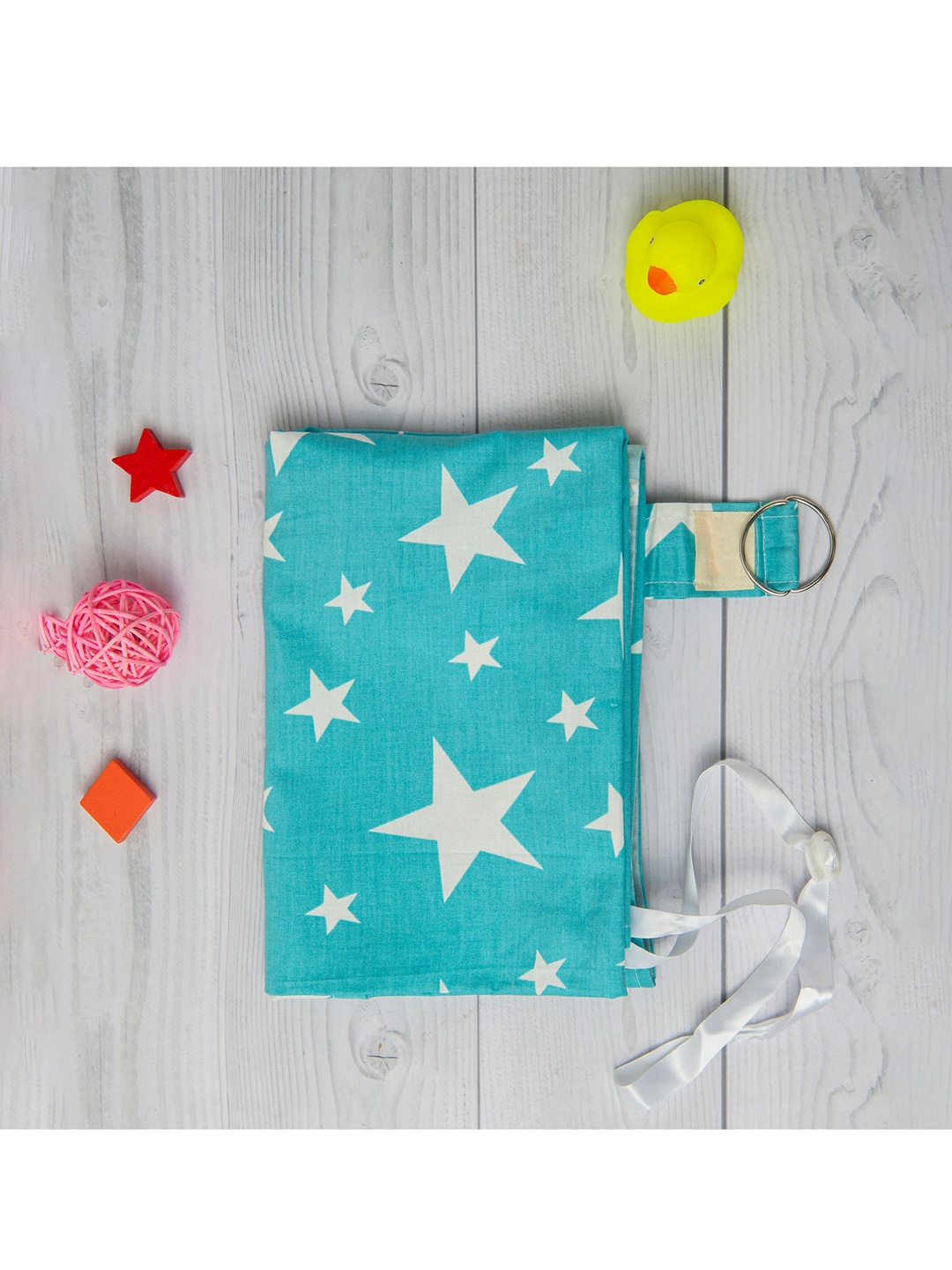 

Baby Moo Blue Printed Breastfeeding Infant Pure Cotton Nursing Cover