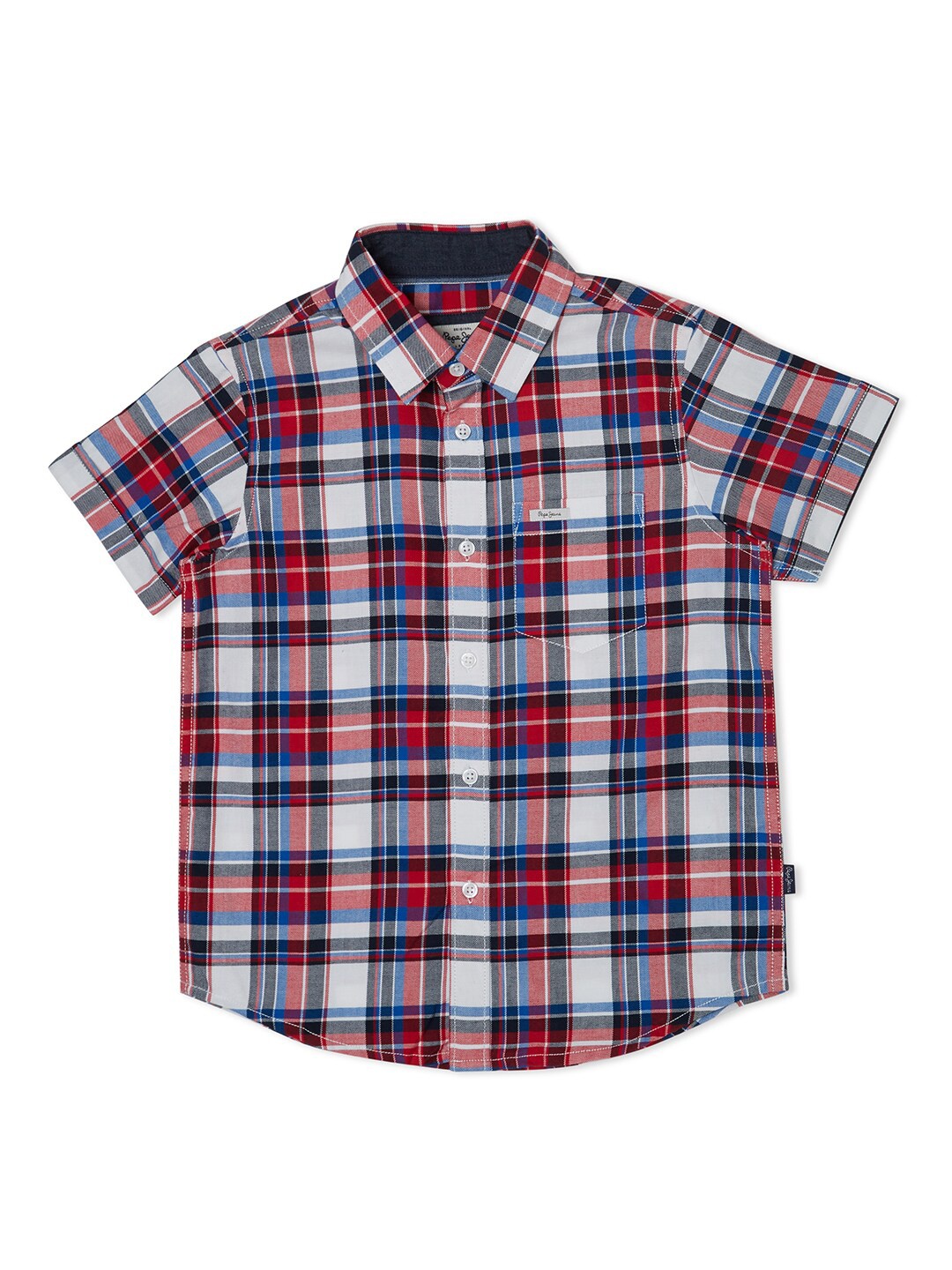 

Pepe Jeans Boys Red & White Checked Pure Cotton Casual Shirt