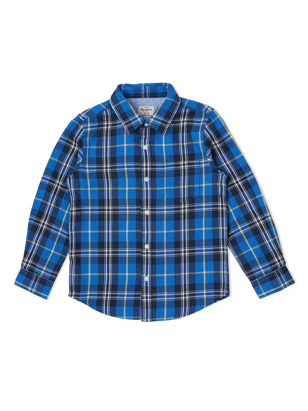 

Pepe Jeans Boys Blue & Black Checked Pure Cotton Casual Shirt