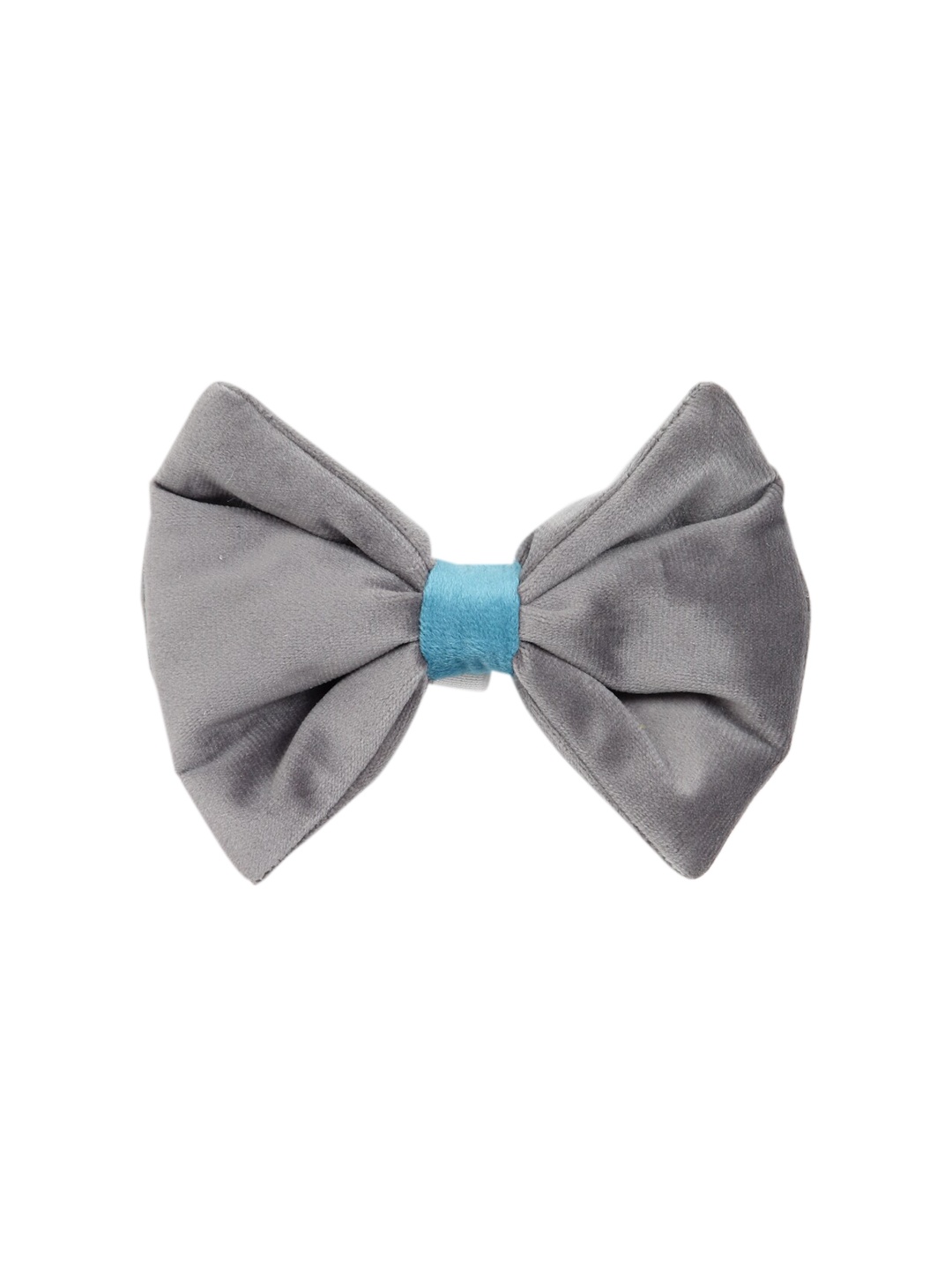 

WIGGLE TWIDDLE Grey & Blue Solid Dog Bow Tie
