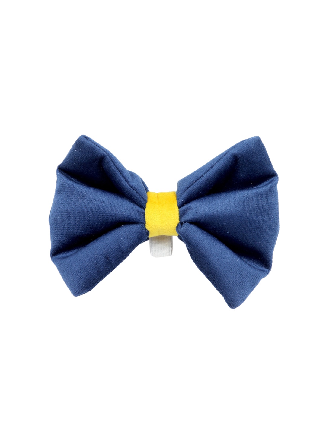 

WIGGLE TWIDDLE Blue & Yellow Solid Dog Bow Tie