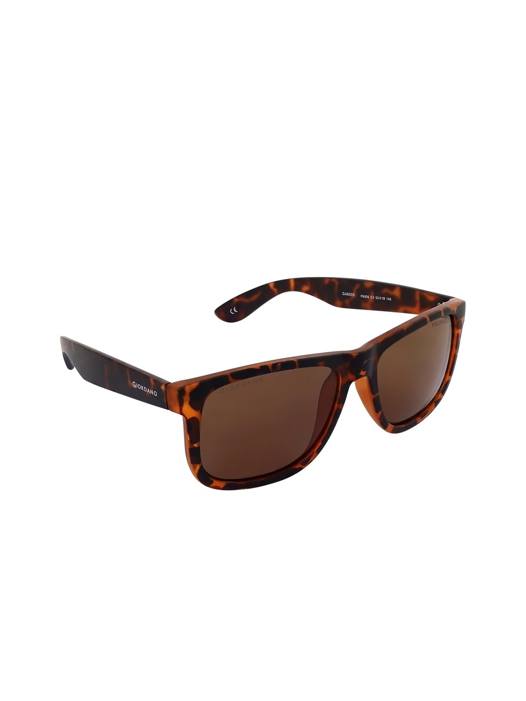

GIORDANO Unisex Brown Lens & Black Wayfarer Sunglasses with Polarised Lens GA6005C03