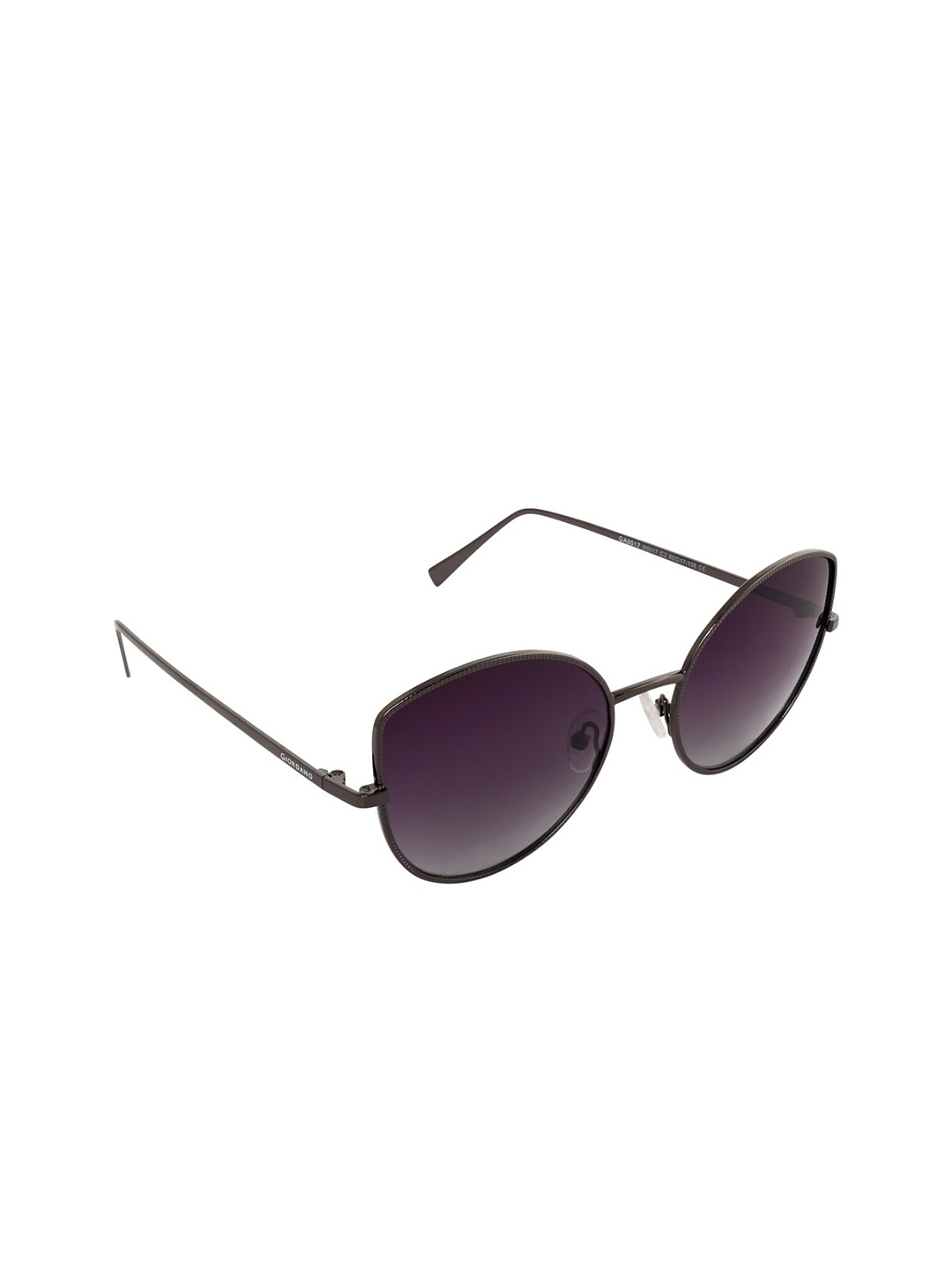 

GIORDANO Women Grey Lens & Gunmetal-Toned Cateye Sunglasses GA9017C02-Smoke