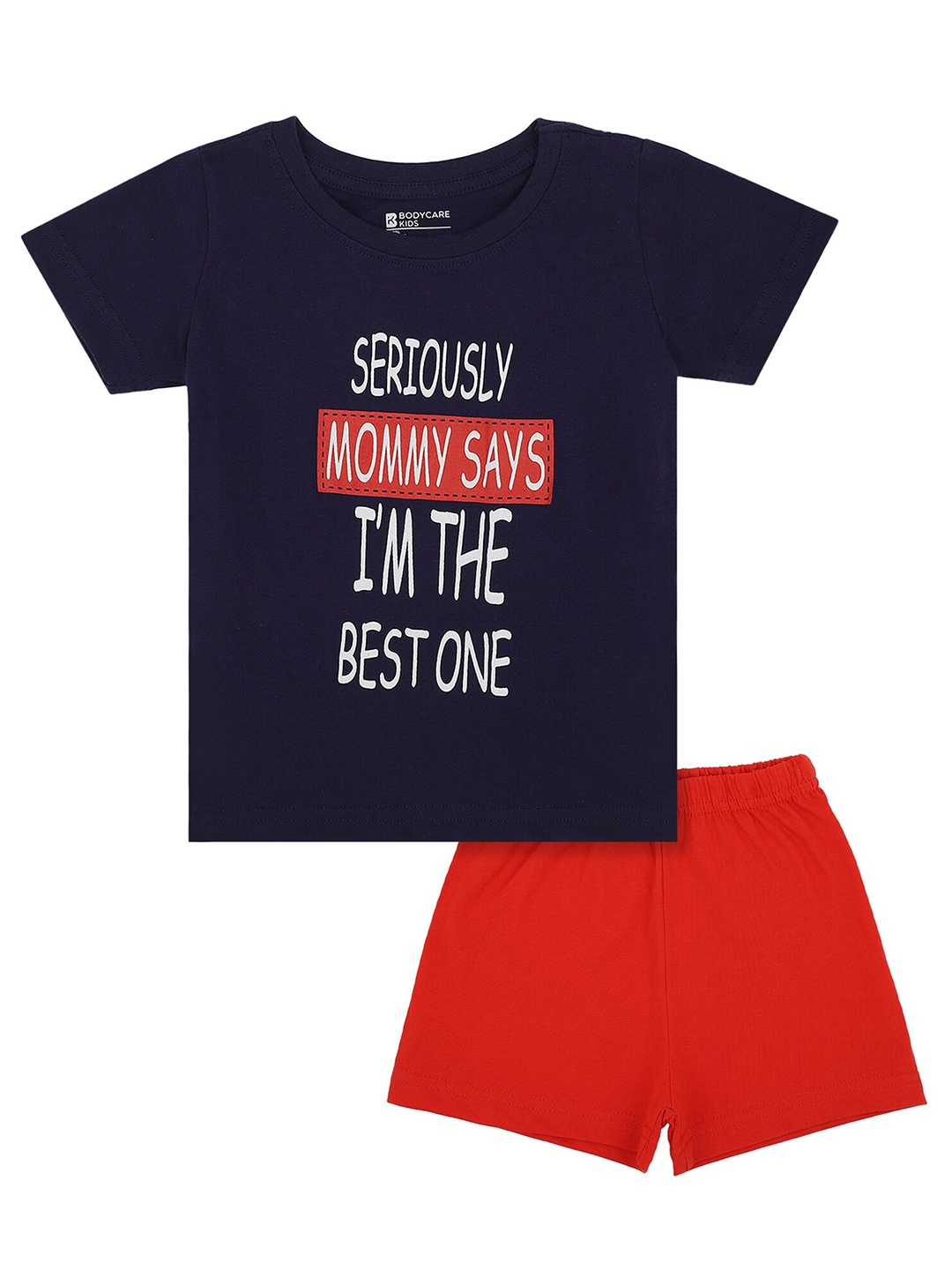

Bodycare Kids Girls Assorted & Black Printed T-shirt with Shorts