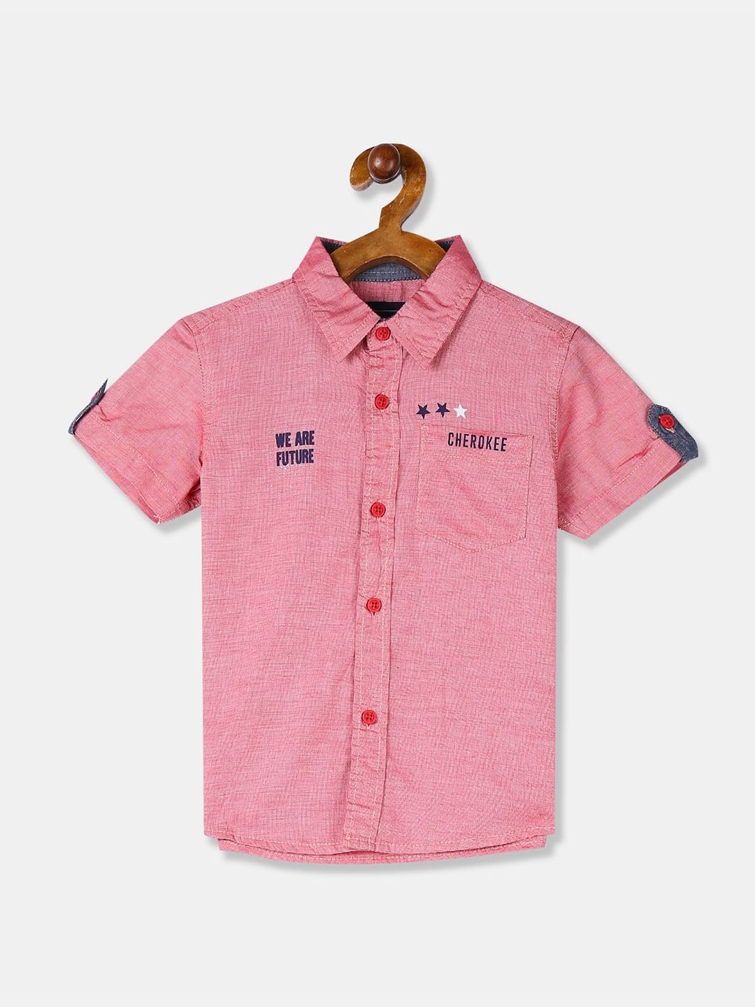 

Cherokee Boys Pink Casual Shirt