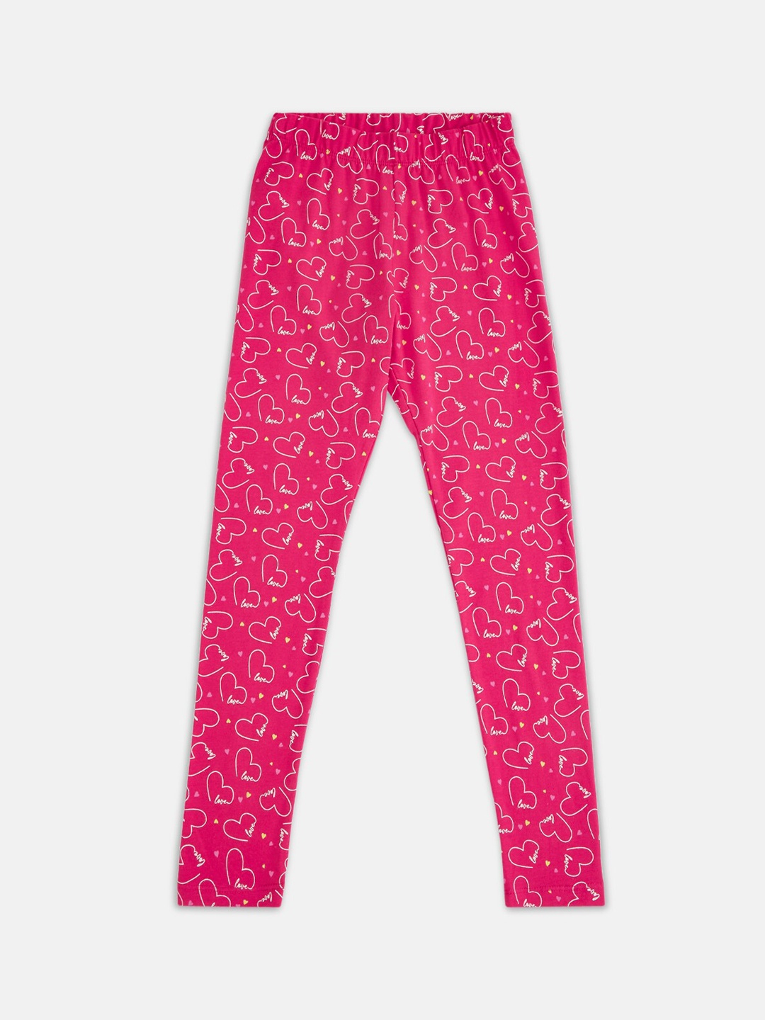 

Pantaloons Junior Girls Pink & White Printed Leggings