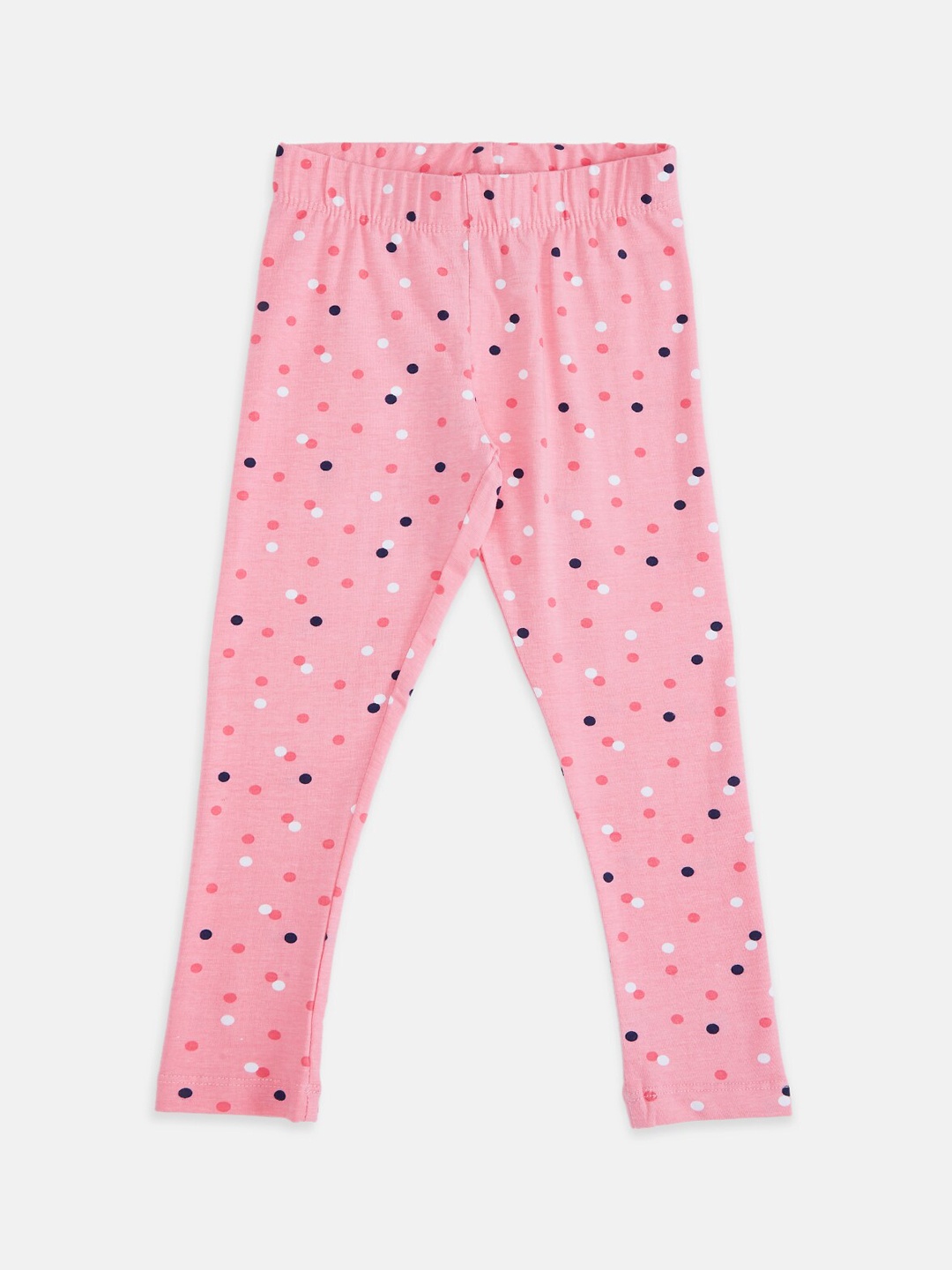 

Pantaloons Junior Girls Pink & White Printed Ankle-Length Leggings