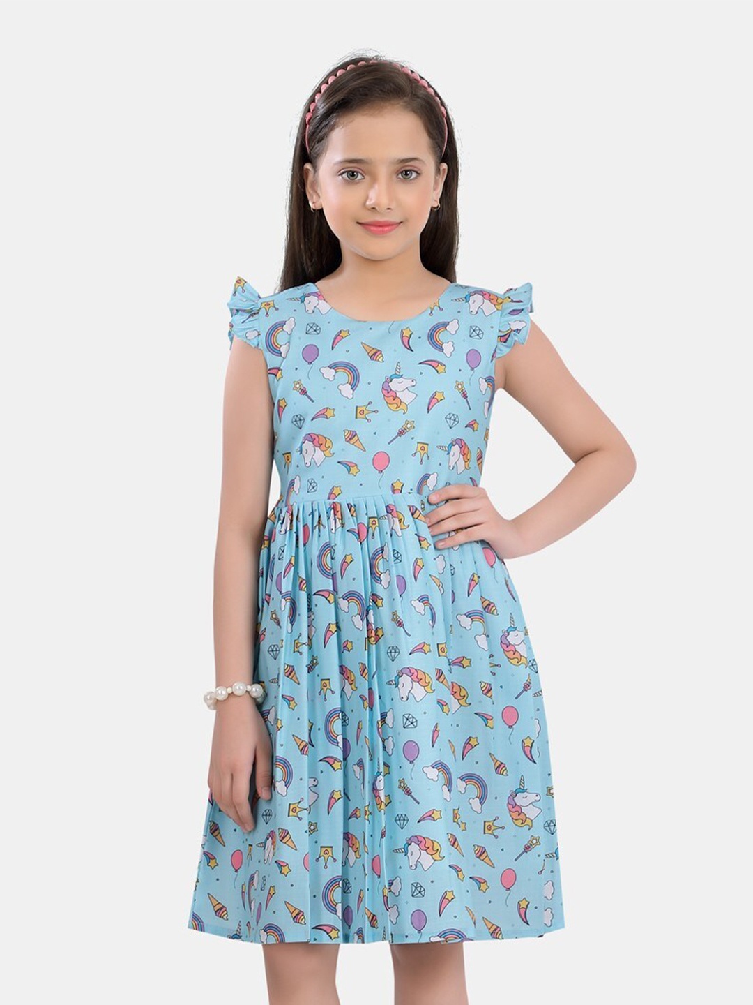 

POPLINS Blue & White Cotton Dress