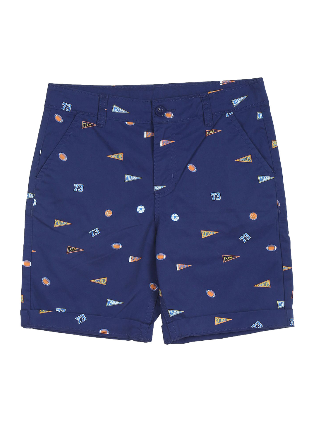

Cherokee Boys Navy Blue Printed Shorts