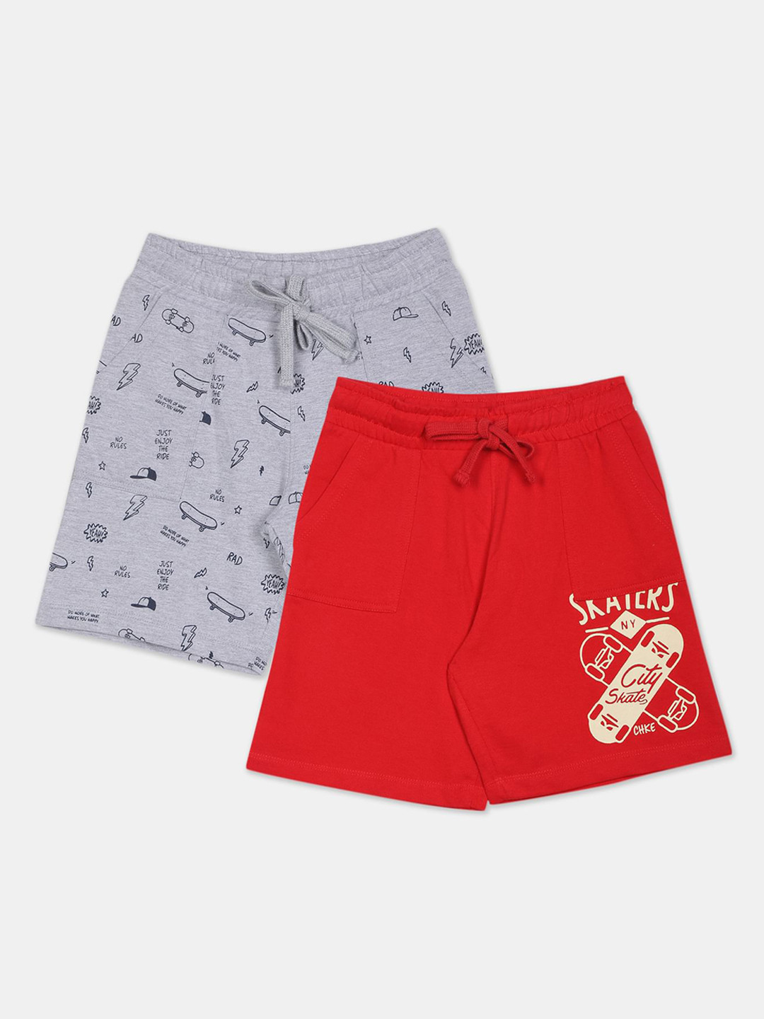

Cherokee Boys Pack Of 2 Grey Printed Shorts