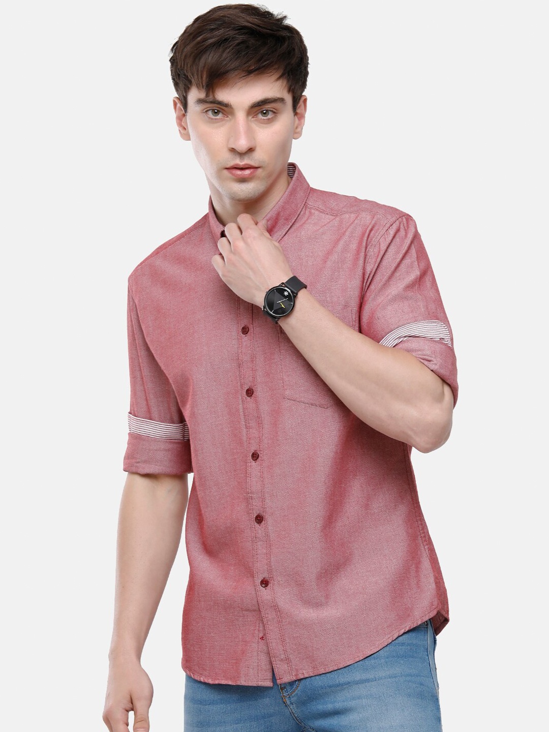 

Classic Polo Men Maroon Slim Fit Casual Shirt