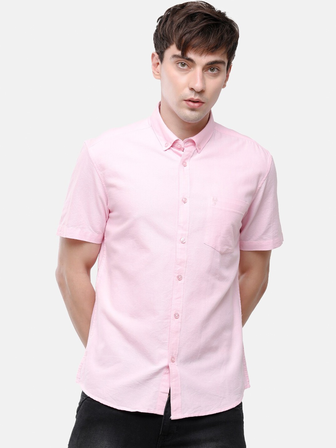 

Classic Polo Men Pink Slim Fit Casual Shirt