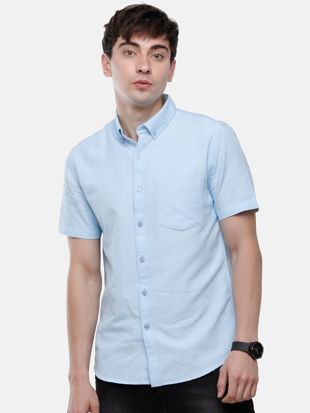 

Classic Polo Men Blue Slim Fit Casual Shirt