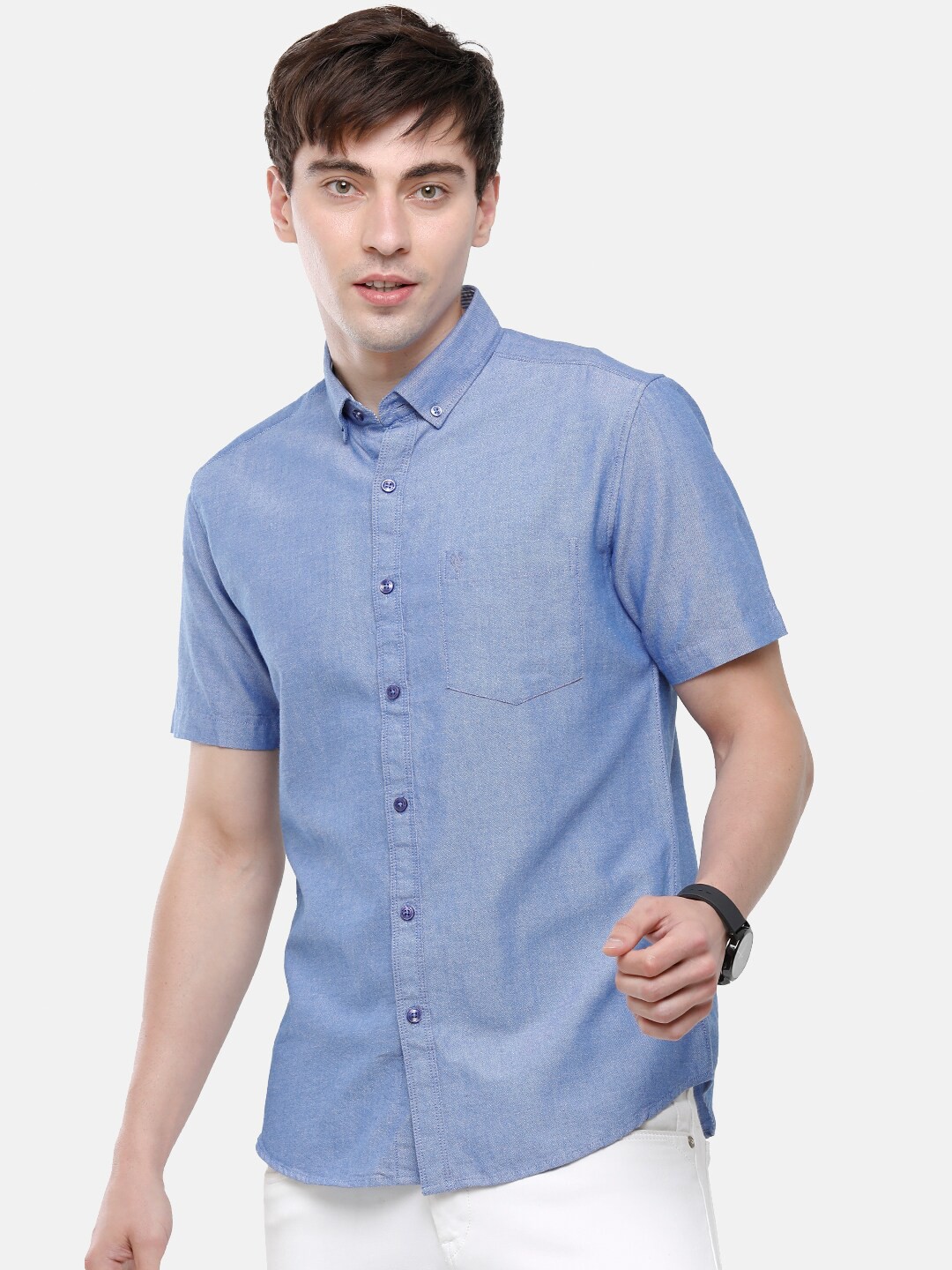 

Classic Polo Men Blue Slim Fit Casual Shirt