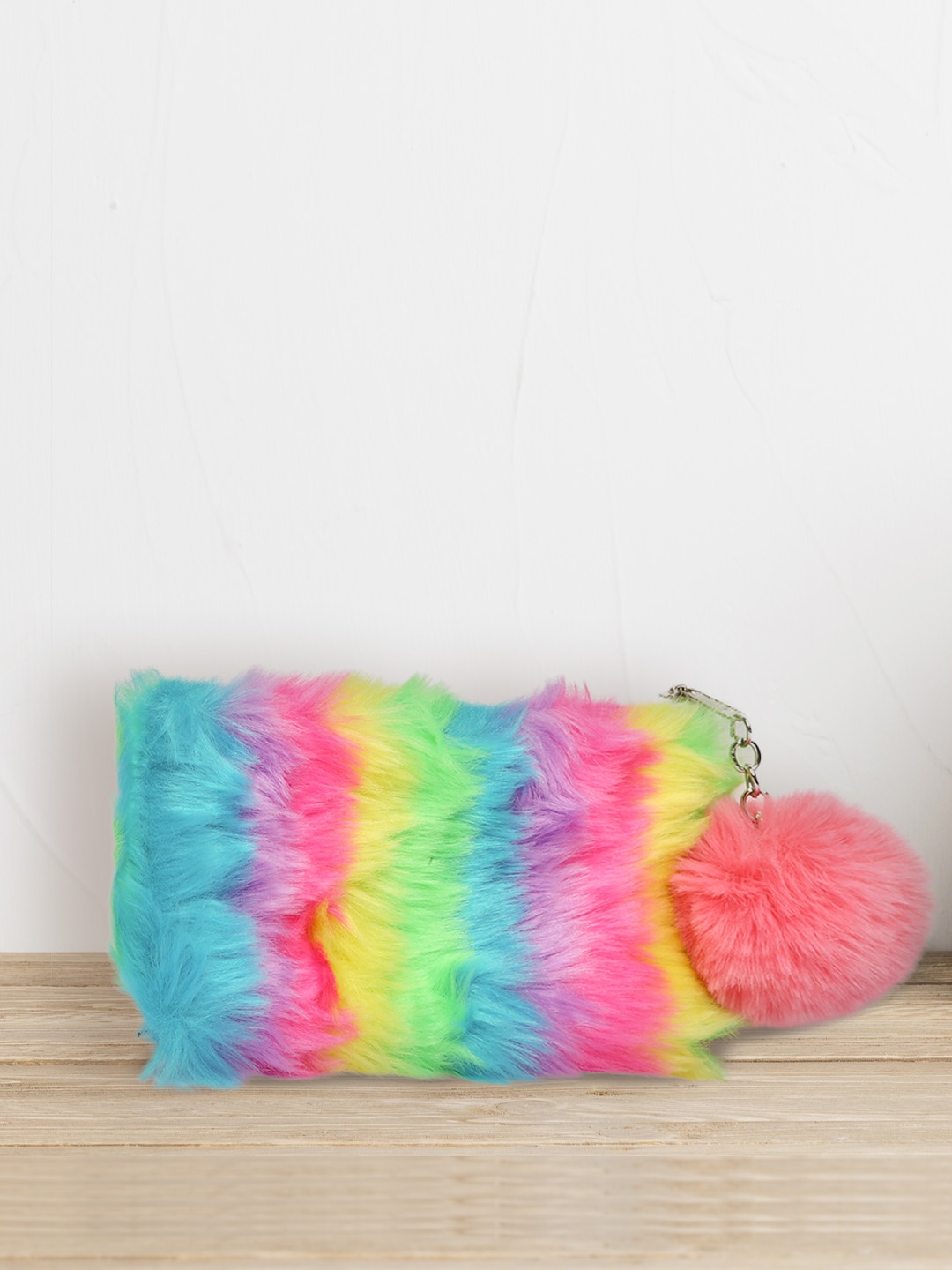 

POPLINS Kids Multicoloured Fluffy Fur Pouch, Multi