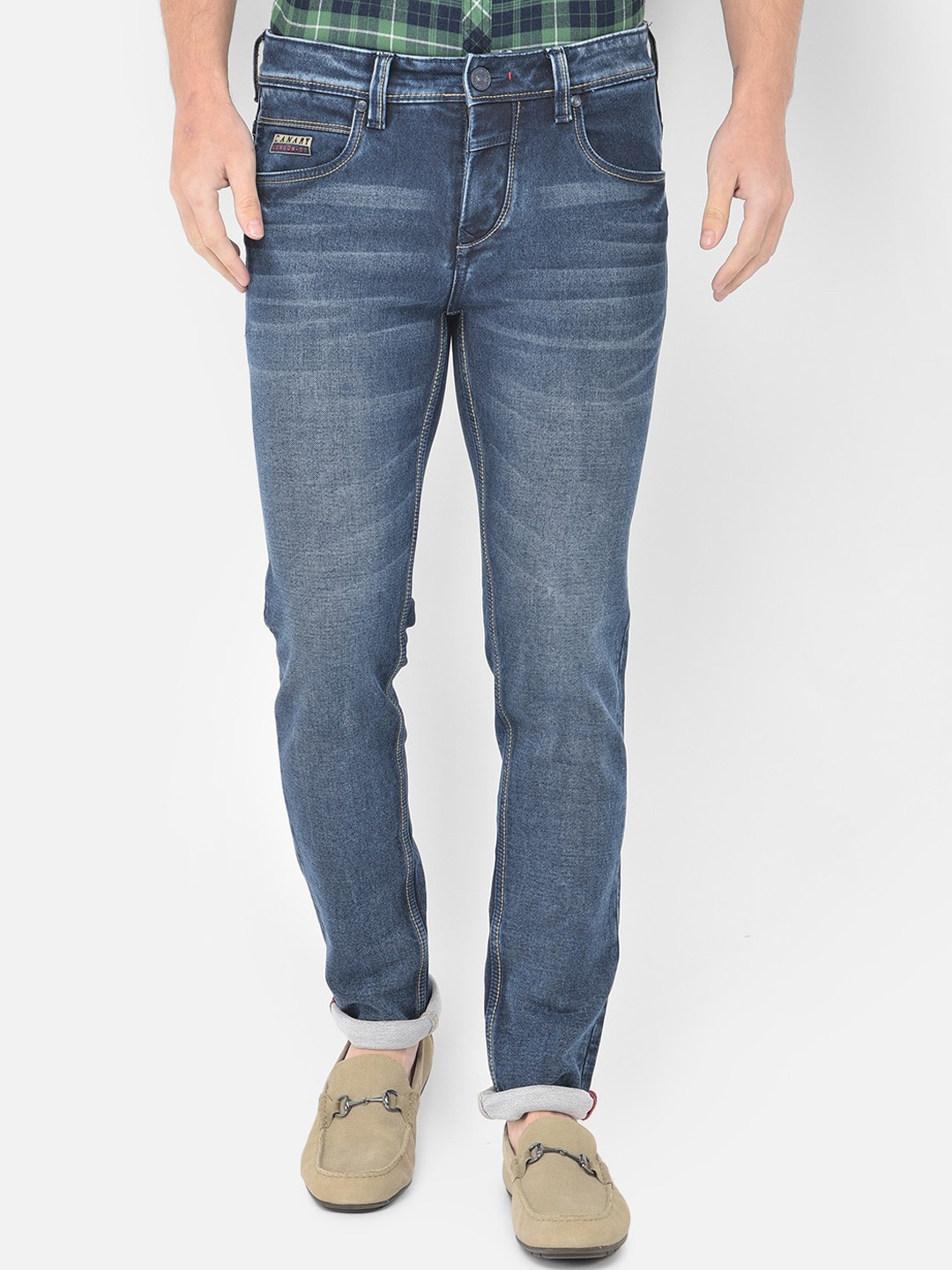 

Canary London Men Blue Smart Skinny Fit Low-Rise Light Fade Stretchable Jeans