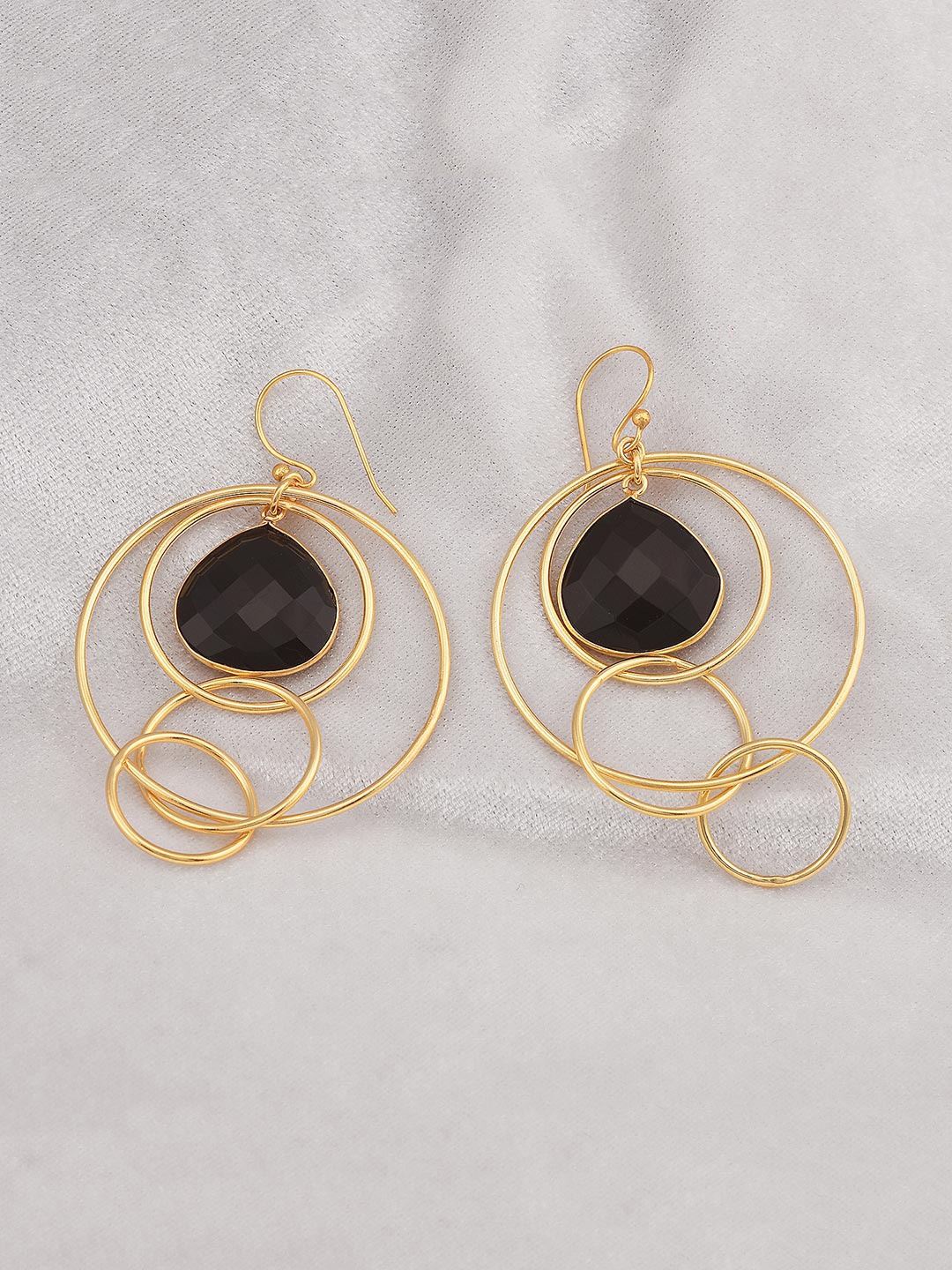 

Tistabene Black Contemporary Drop Earrings