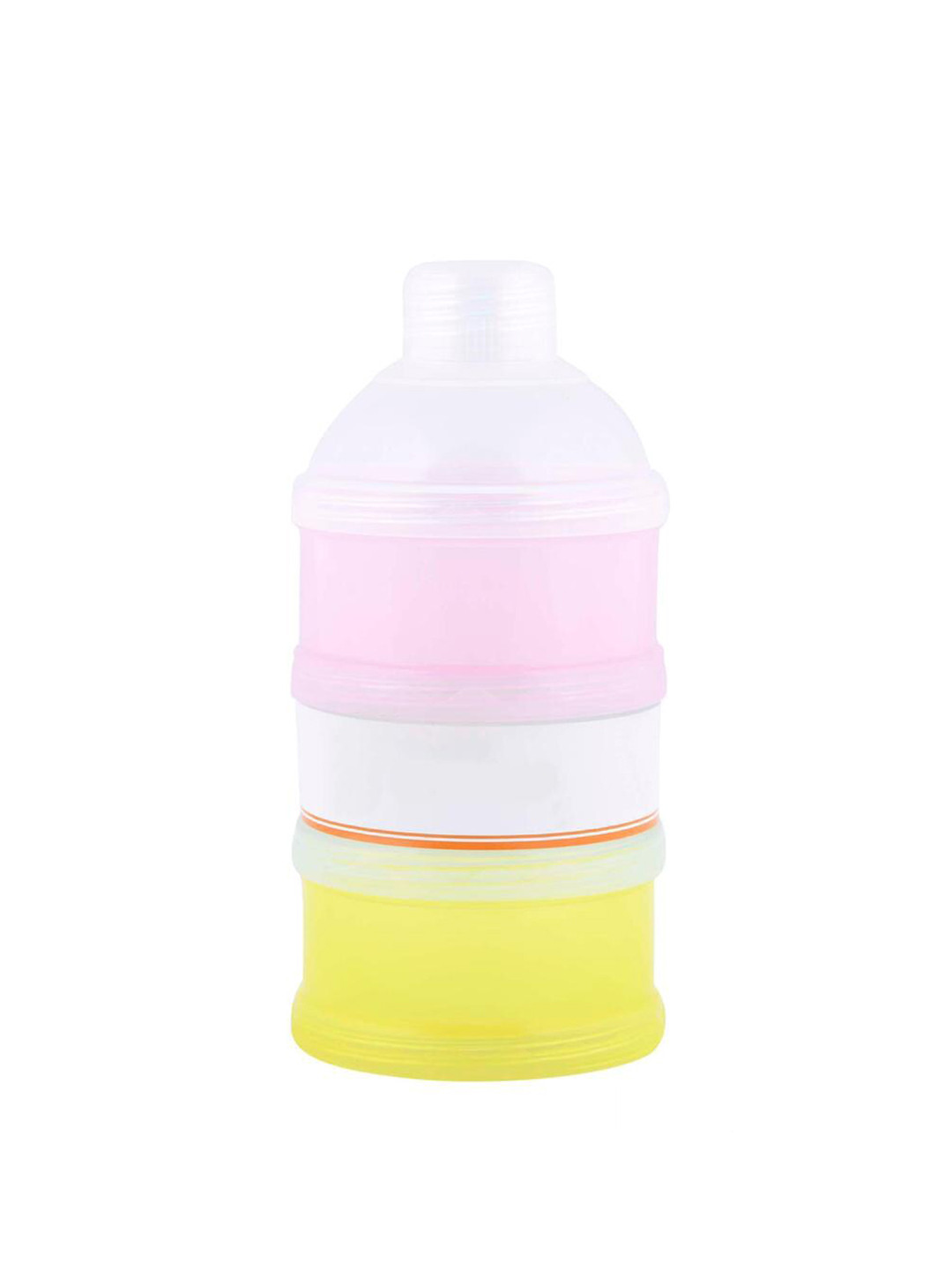 

Baby Moo Infants Pink & White BPA-Free 3-Tier Milk Powder Container