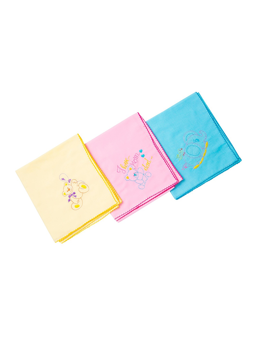 

Baby Moo Pack of 3 Pink & Blue Cotton Swaddle Wraps