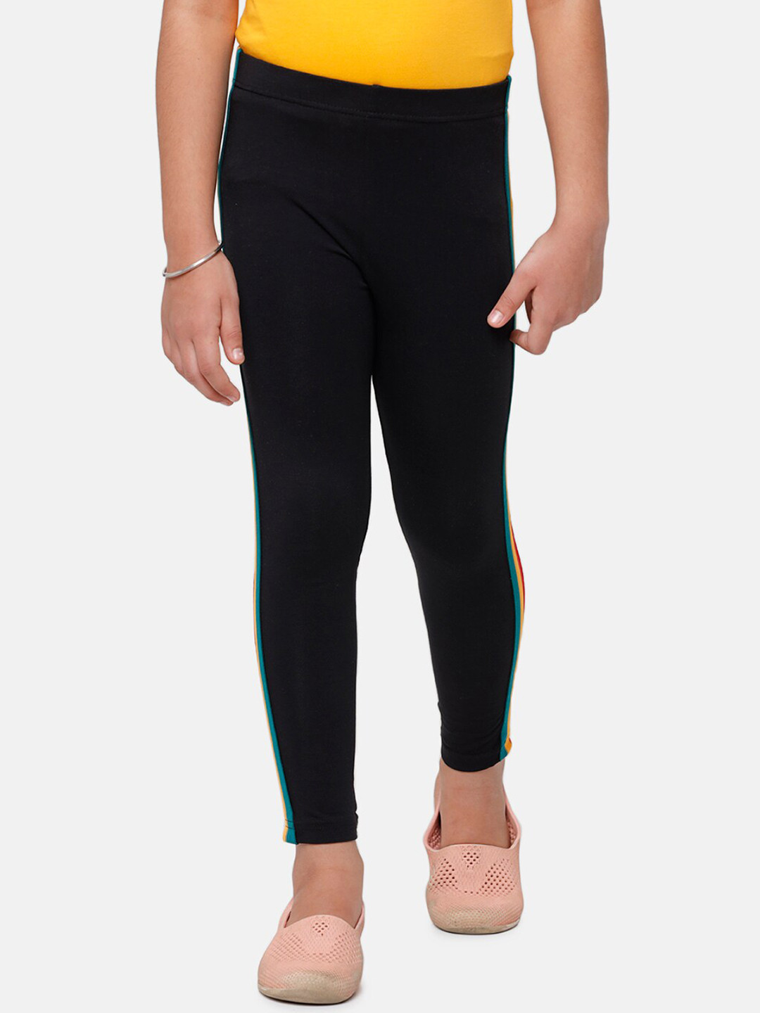 

De Moza Girls Black Ankle-Length Leggings