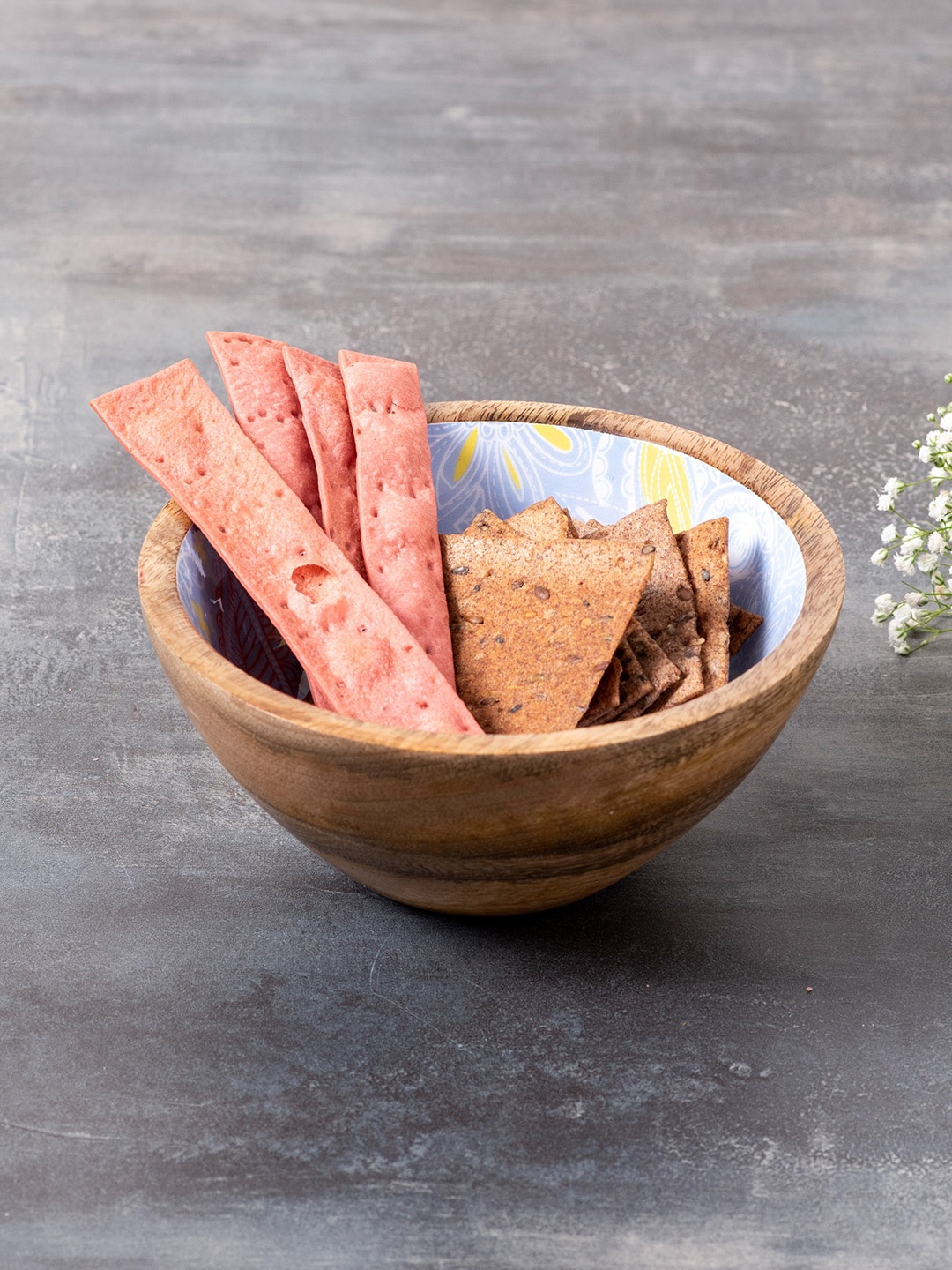 

nestroots Brown Printed Decorative Bowl
