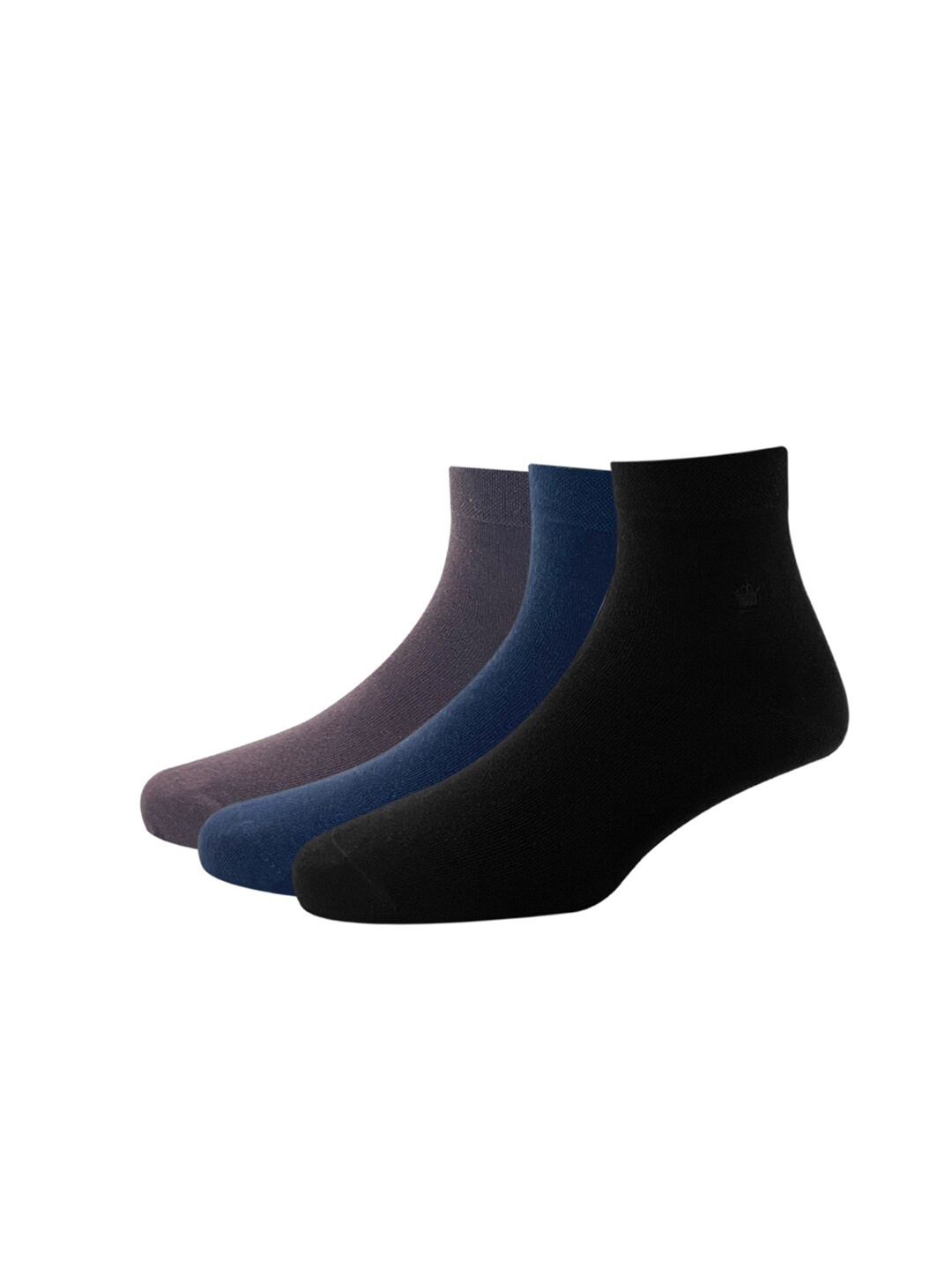 

Louis Philippe Men Pack of 3 Solid Above Ankle Socks, Brown