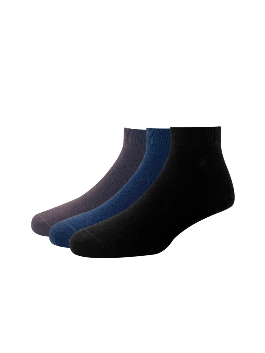 

Louis Philippe Men Pack Of 3 Solid Above Ankle-Length Socks, Black