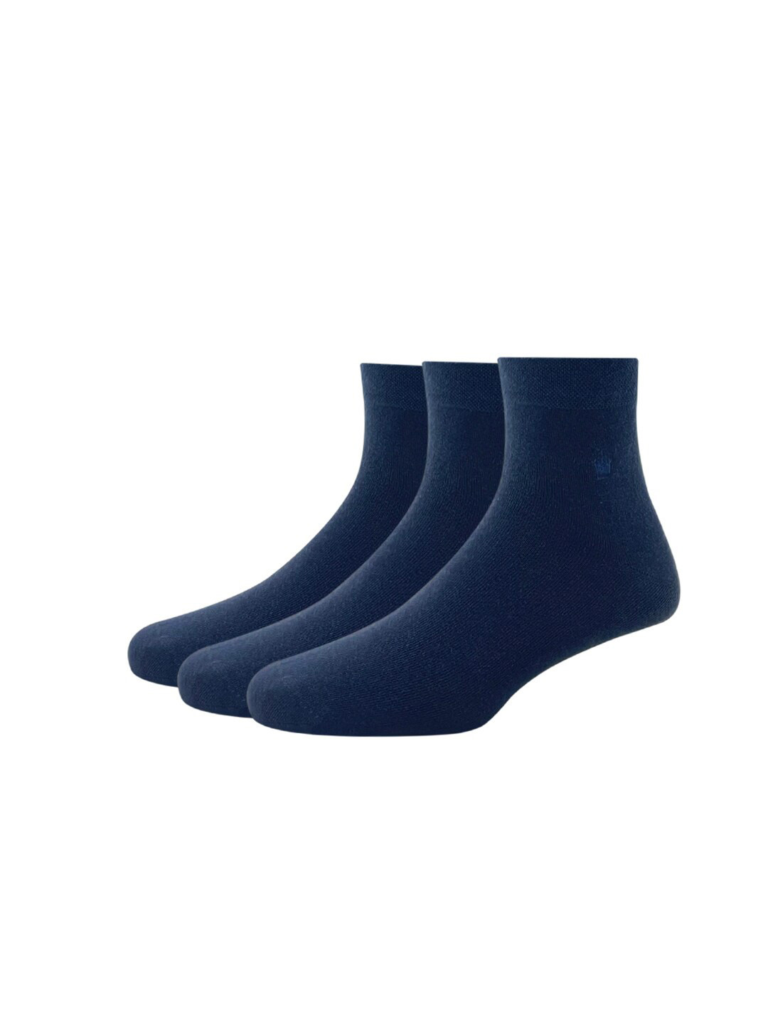 

Louis Philippe Men Pack of 3 Navy Blue Solid Cotton Above Ankle Socks