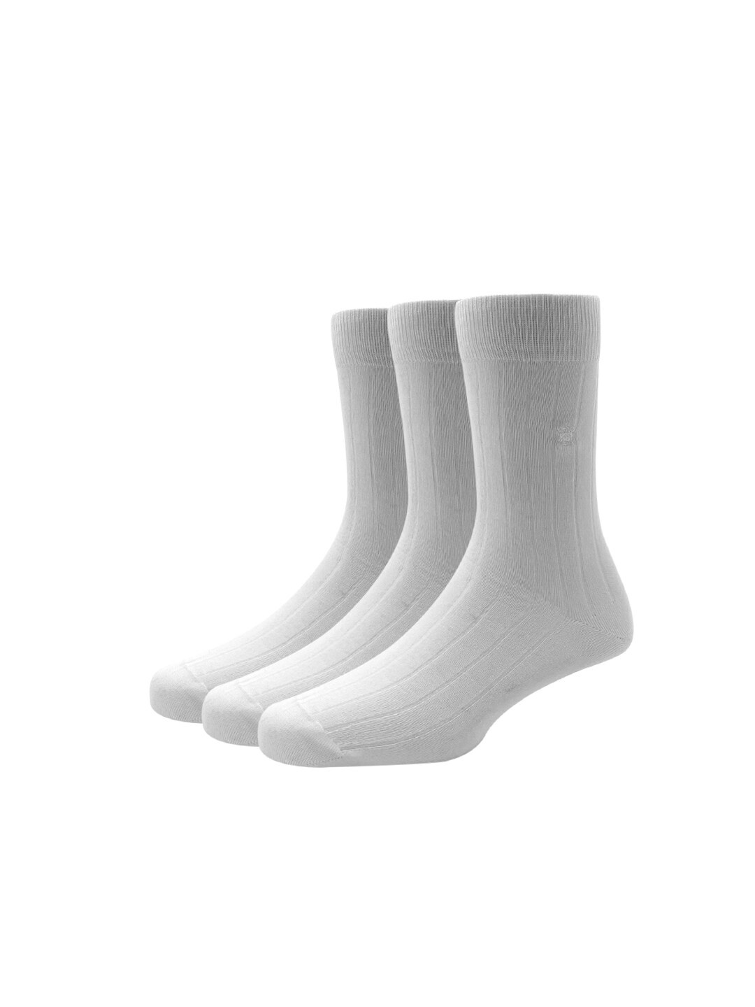 

Louis Philippe Mens White Pack of 3 Cotton Full Length Socks