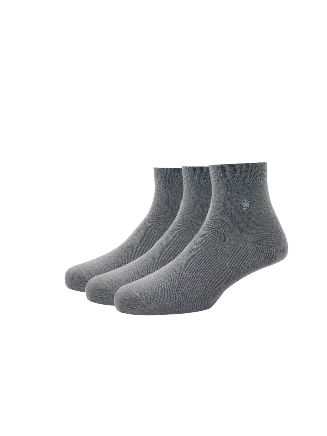 

Louis Philippe Men Grey Pack of 3 Cotton Above-Ankle Length Socks