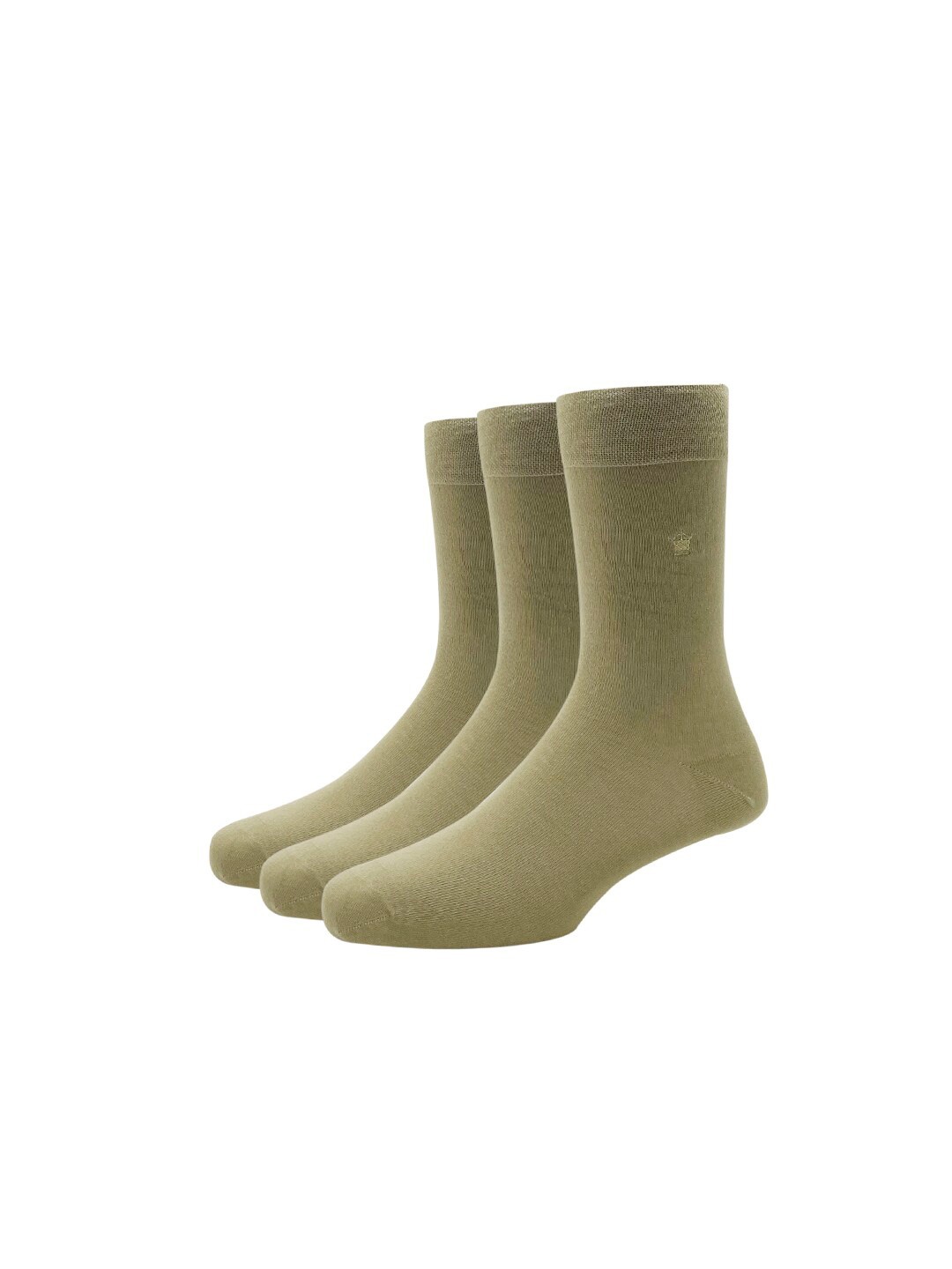 

Louis Philippe Men Beige Pack of 3 Solid Calf Length Socks