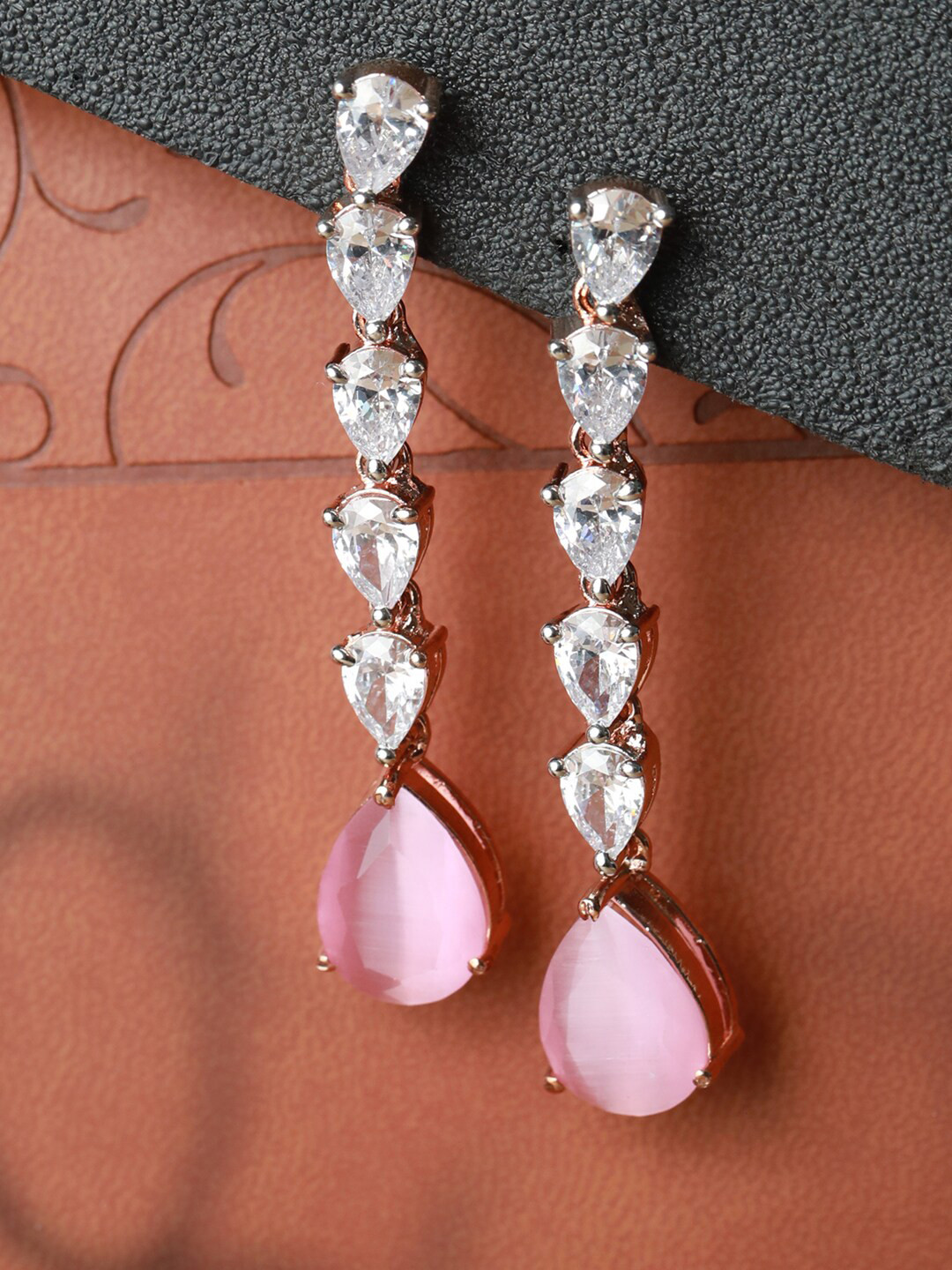 

Priyaasi Rose Gold Contemporary Drop Earrings