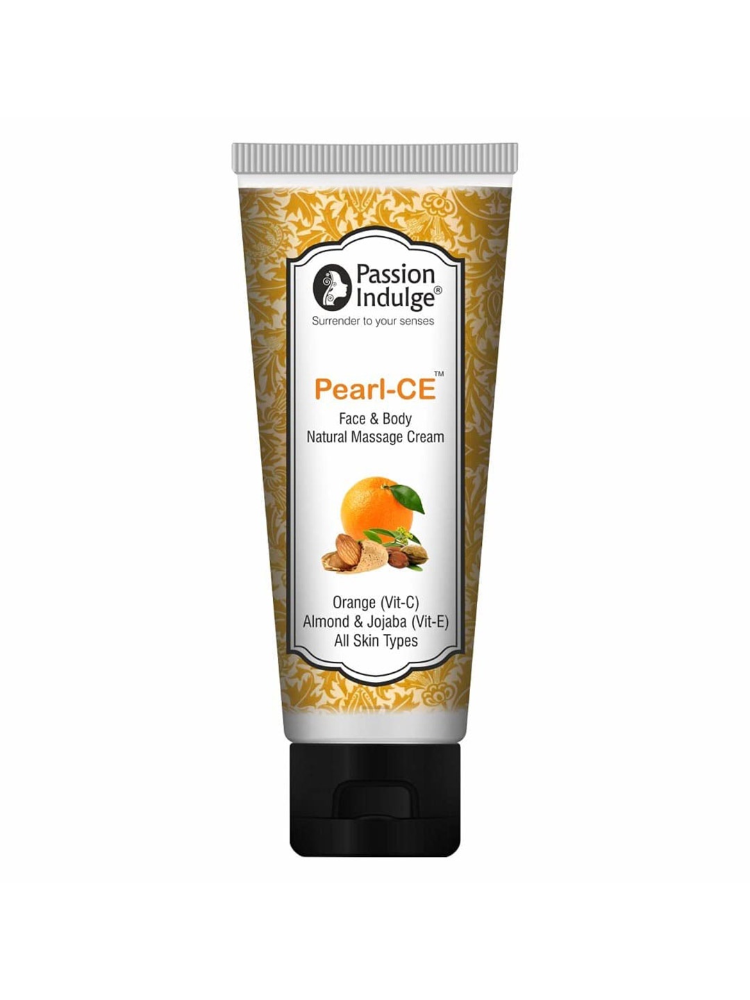 

Passion Indulge Face & Body Natural Pearl CE Massage Cream 100 gm, Orange