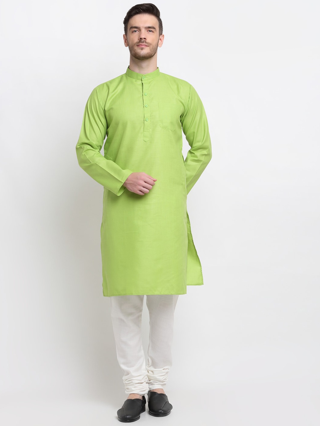 

Benstoke Men Green Kurta