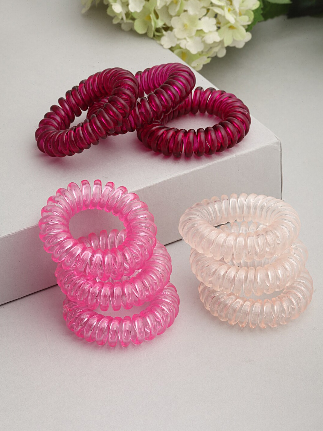 

Ferosh Multi Color Set of 9 Ponytail Holders